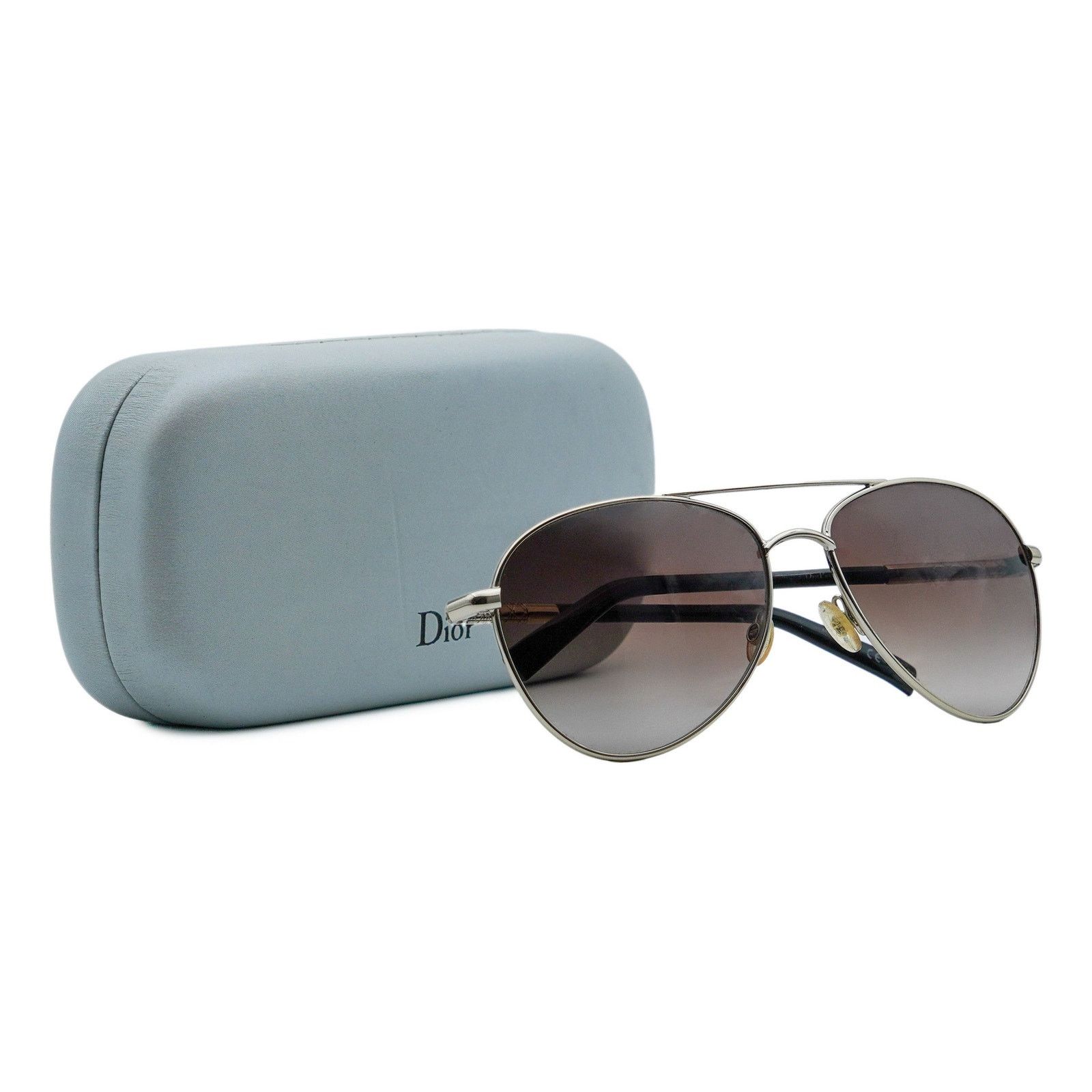 Dior Dior Piccadilly 2 Silver Gradient Aviator Logo Sunglasses Size ONE SIZE - 9 Thumbnail