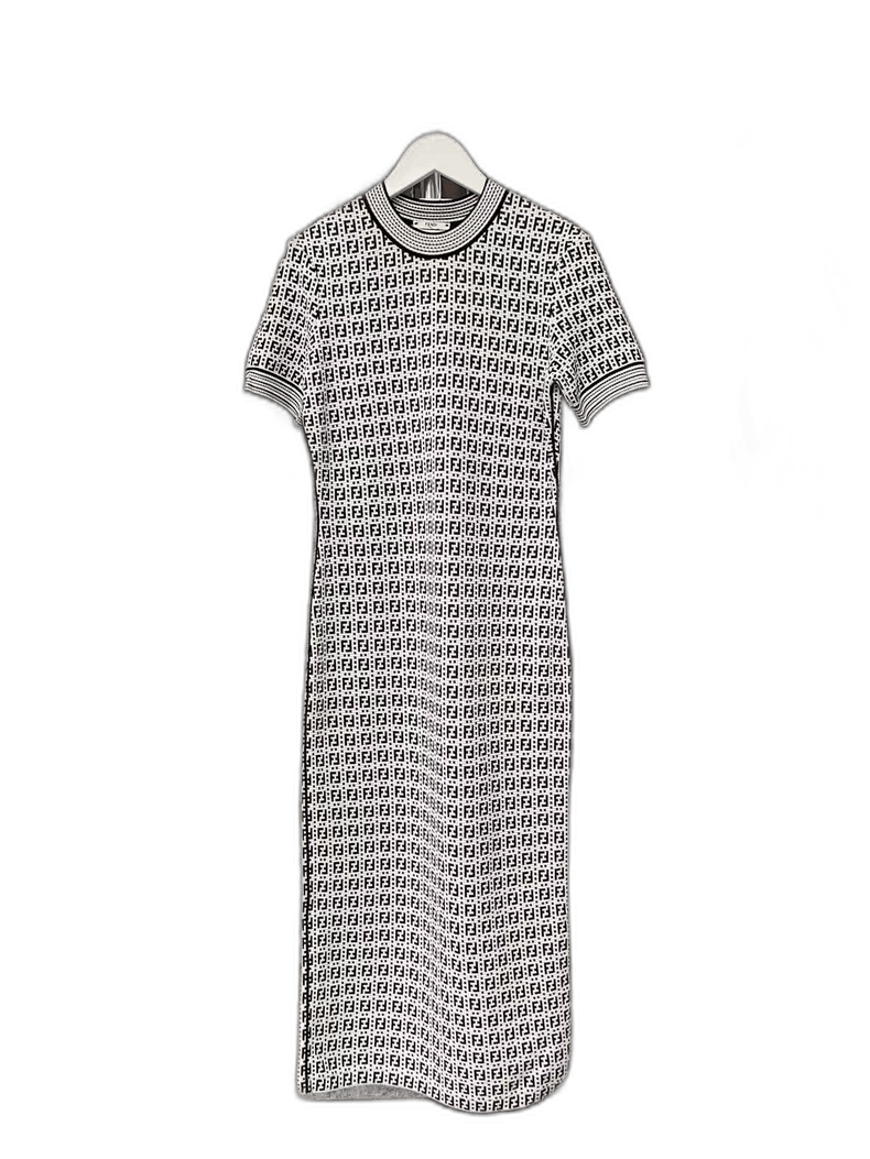 fendi logo knit dress Vintage Fendi Knit Dress – DUO NYC