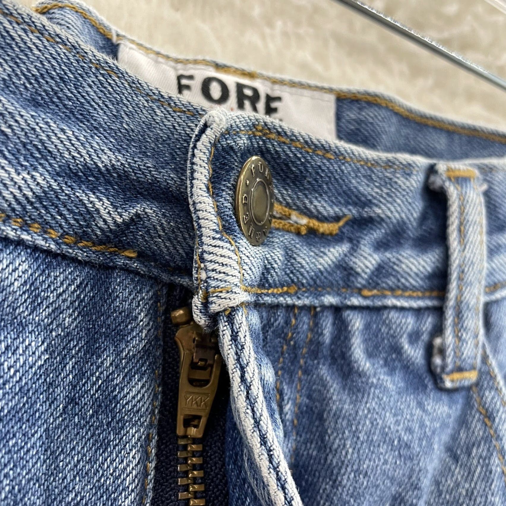 Vintage VINTAGE 80s 90s Jeans Womens High Waist Tapered Leg Medium Wash 30 in 12/14 Fore Warned Denim Cotton Regular Blue Mens Boys Womens Size 34" / US 12 / IT 48 - 3 Thumbnail