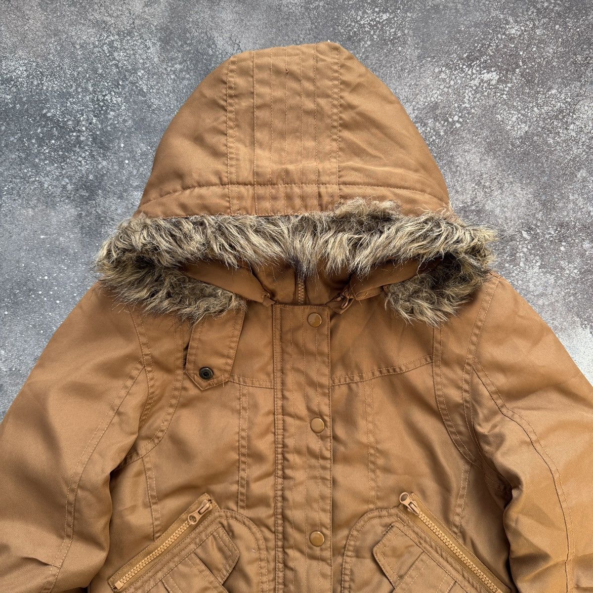 Japanese Brand Alaska Style Y2K Avant Garde Faux Fur Hooded Bomber Jacket Size S / US 4 / IT 40 - 4 Thumbnail