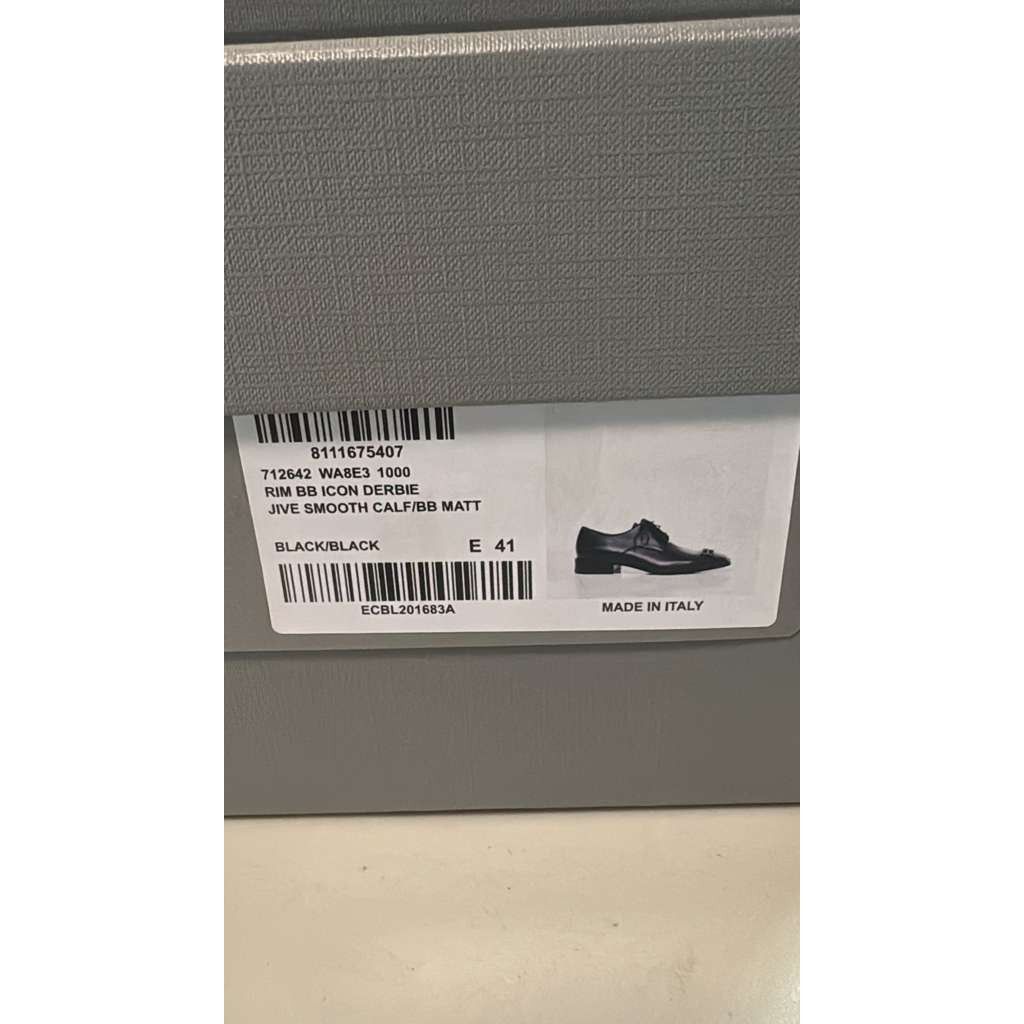 Balenciaga o1rshd1 Rim BB Icon Derbie Shoes in Black Size US 8 / EU 41 - 19 Thumbnail