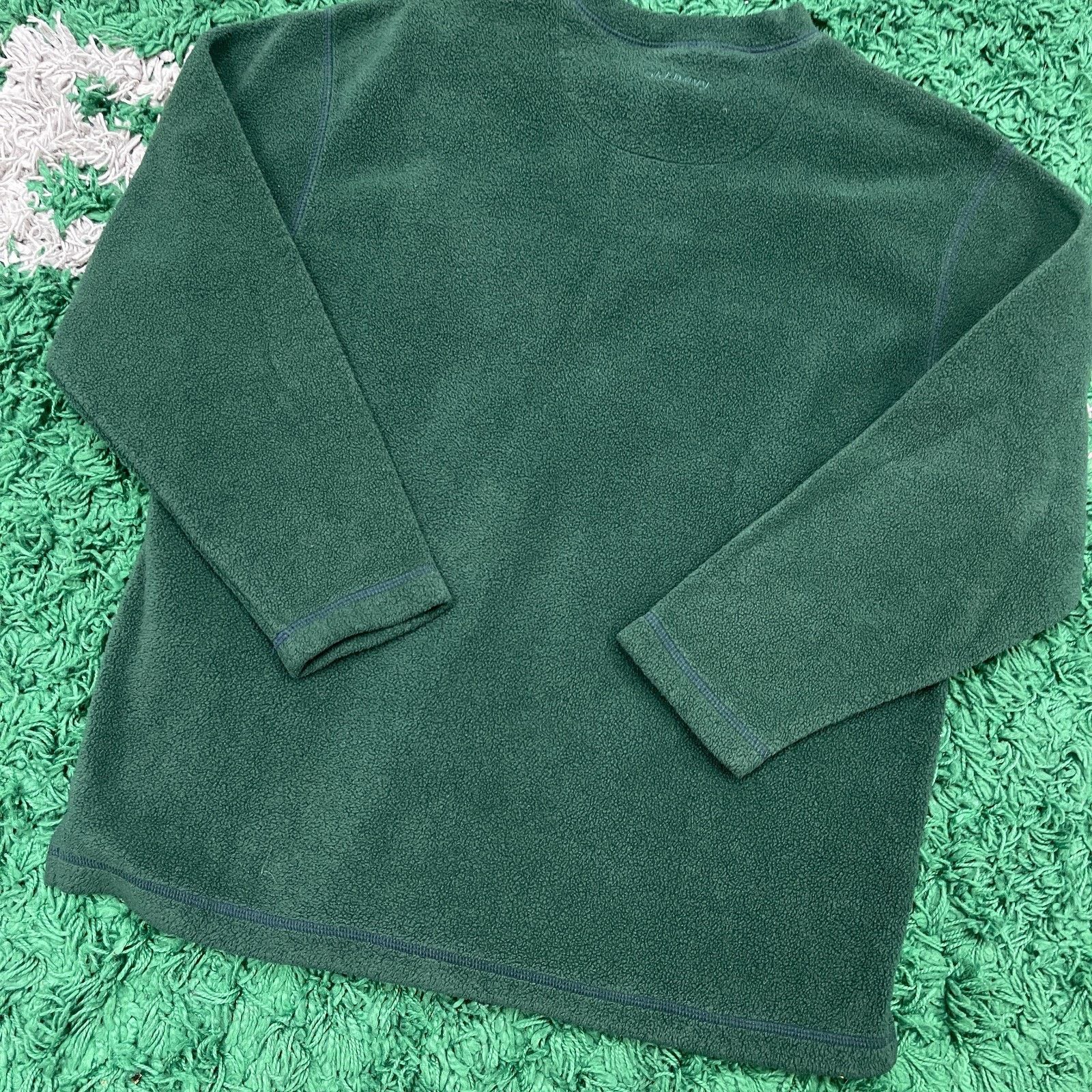 Old Navy Vintage Old Navy Fleece V Neck Green Sweater Pullover Size L / US 10 / IT 46 - 7 Thumbnail