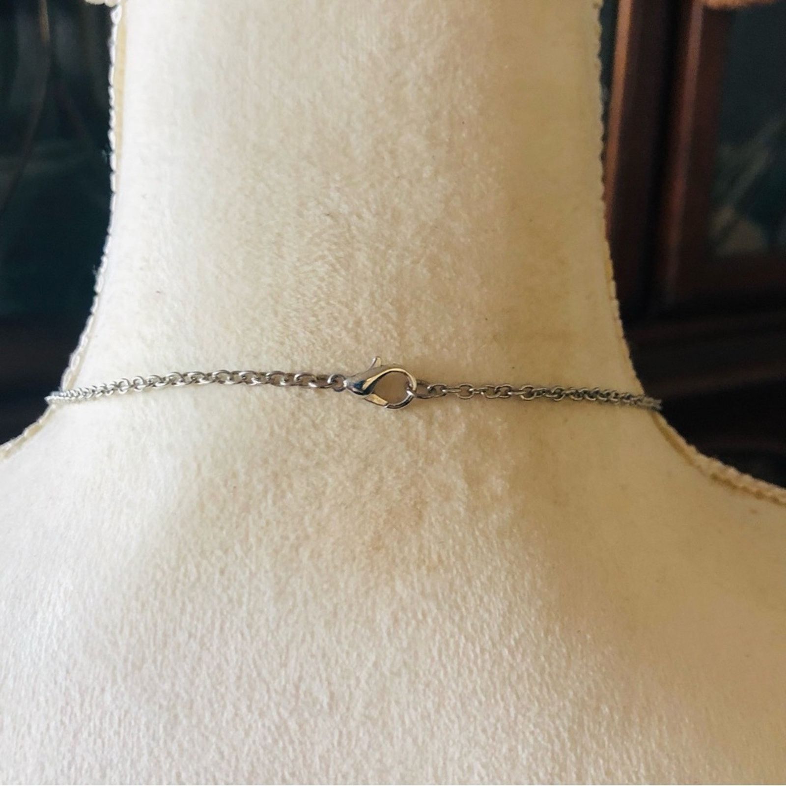 Handmade Hand crafted faceted green chalcedony cap necklace Size ONE SIZE - 8 Thumbnail