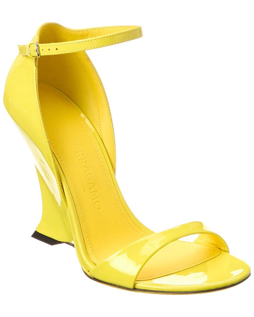 Salvatore Ferragamo o1y0426 Slingback Sandals in Yellow Size US 5.5 / IT 35.5 - 2 Thumbnail