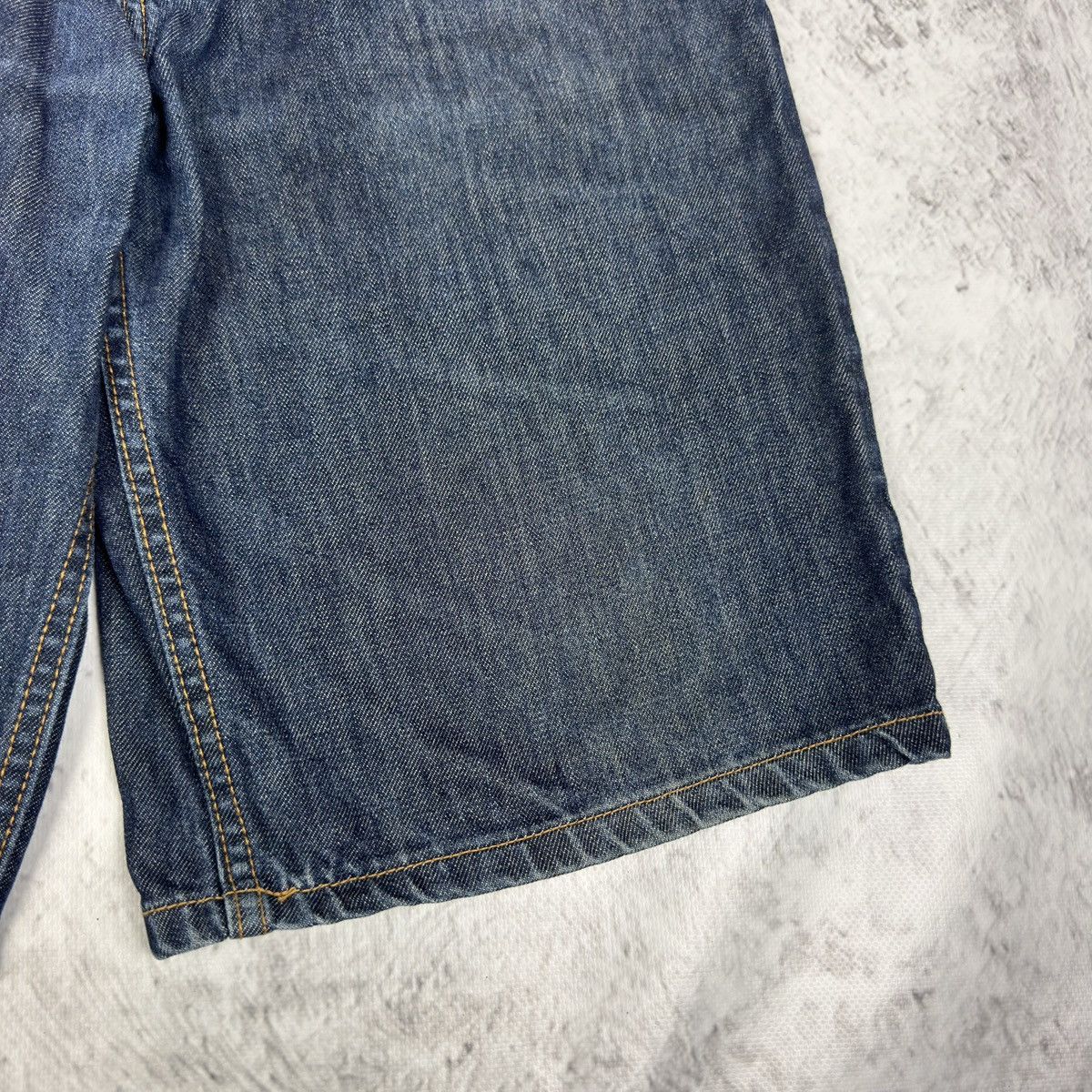 Vintage Smoke Story Group Womens Blue Indigo Raw Denim Shorts Medium Size US 30 / EU 46 - 6 Thumbnail