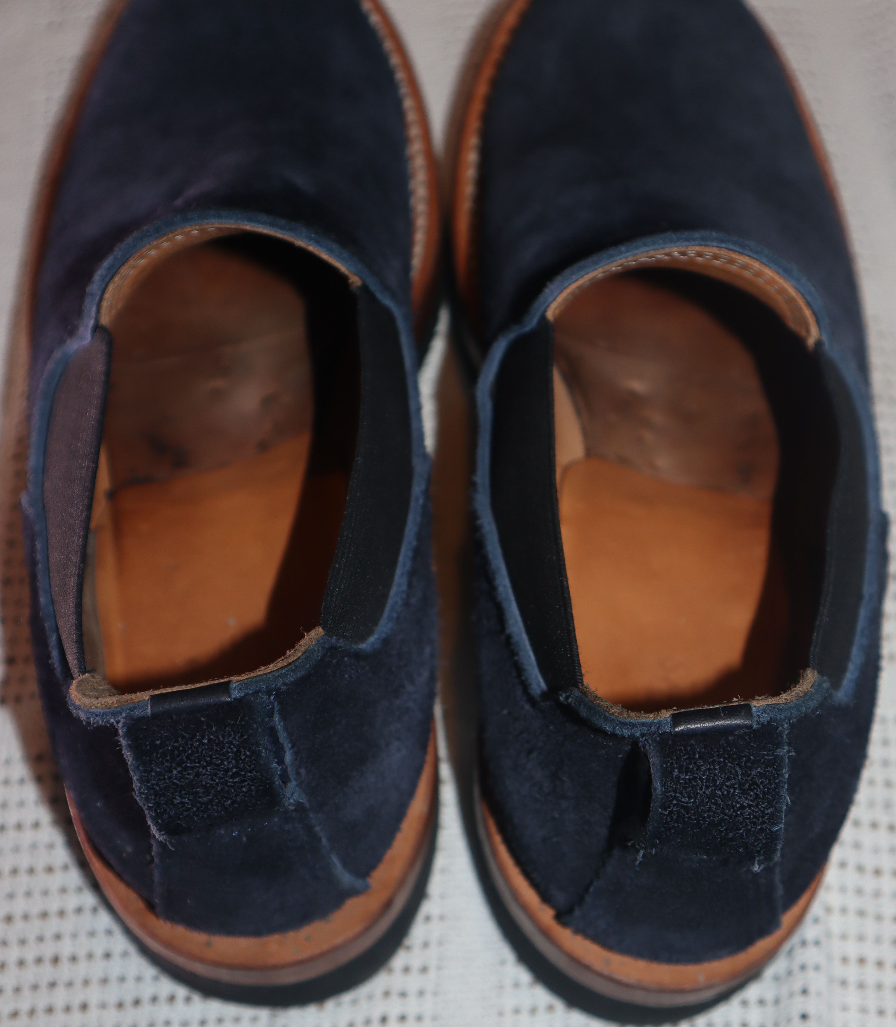 zerrows navy glove suede slip ons 9 EE wide Size US 9 / EU 42 - 15 Thumbnail