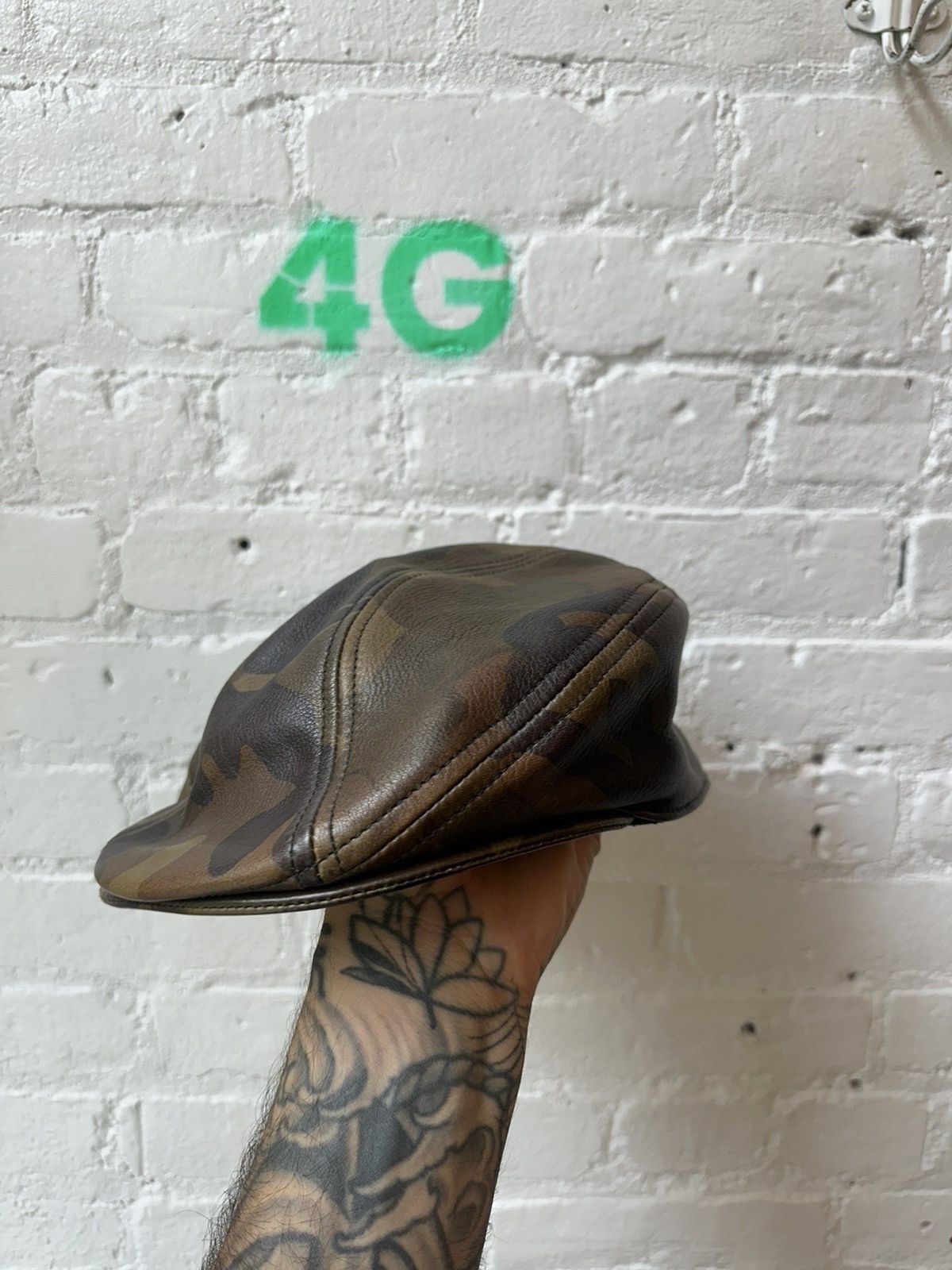 Chrome Hearts Chrome Hearts NEW Camo Hunting / Golf Leather Hat Size ONE SIZE - 9 Thumbnail