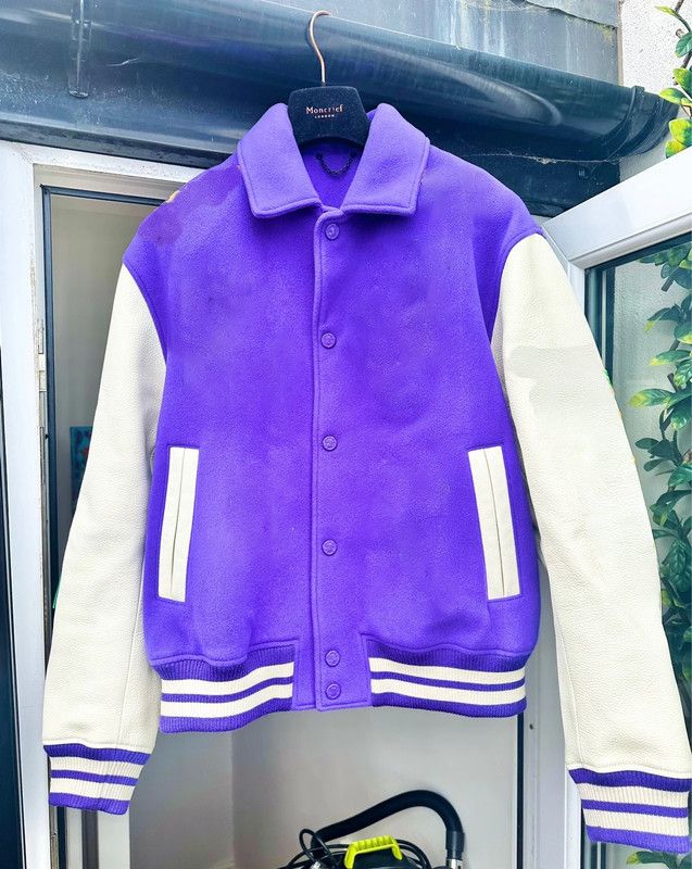 CLASSIC OVERSIZE VARSITY LEATHER JACKET STREETWEAR