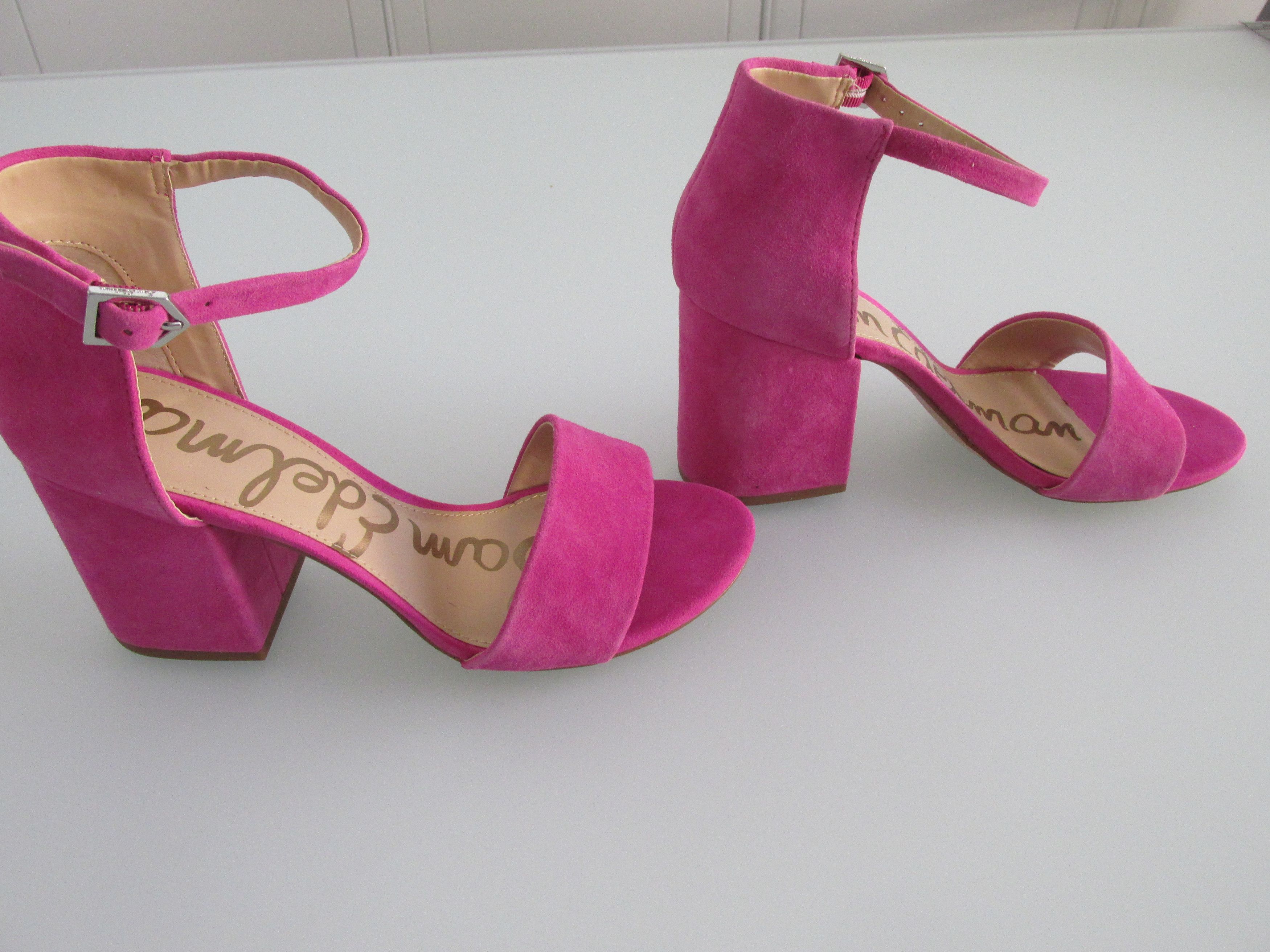 Sam Edelman Sam Edelman New Suede Open Toe Suede Heels Size 8M Size US 8 / IT 38 - 2 Thumbnail