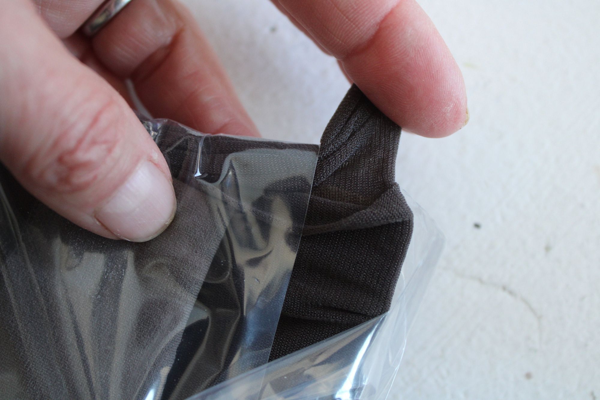 Hanes Vintage 1990s 2000s Pantyhose, New NOS, Hanes Barely Black, Size ONE SIZE - 9 Thumbnail