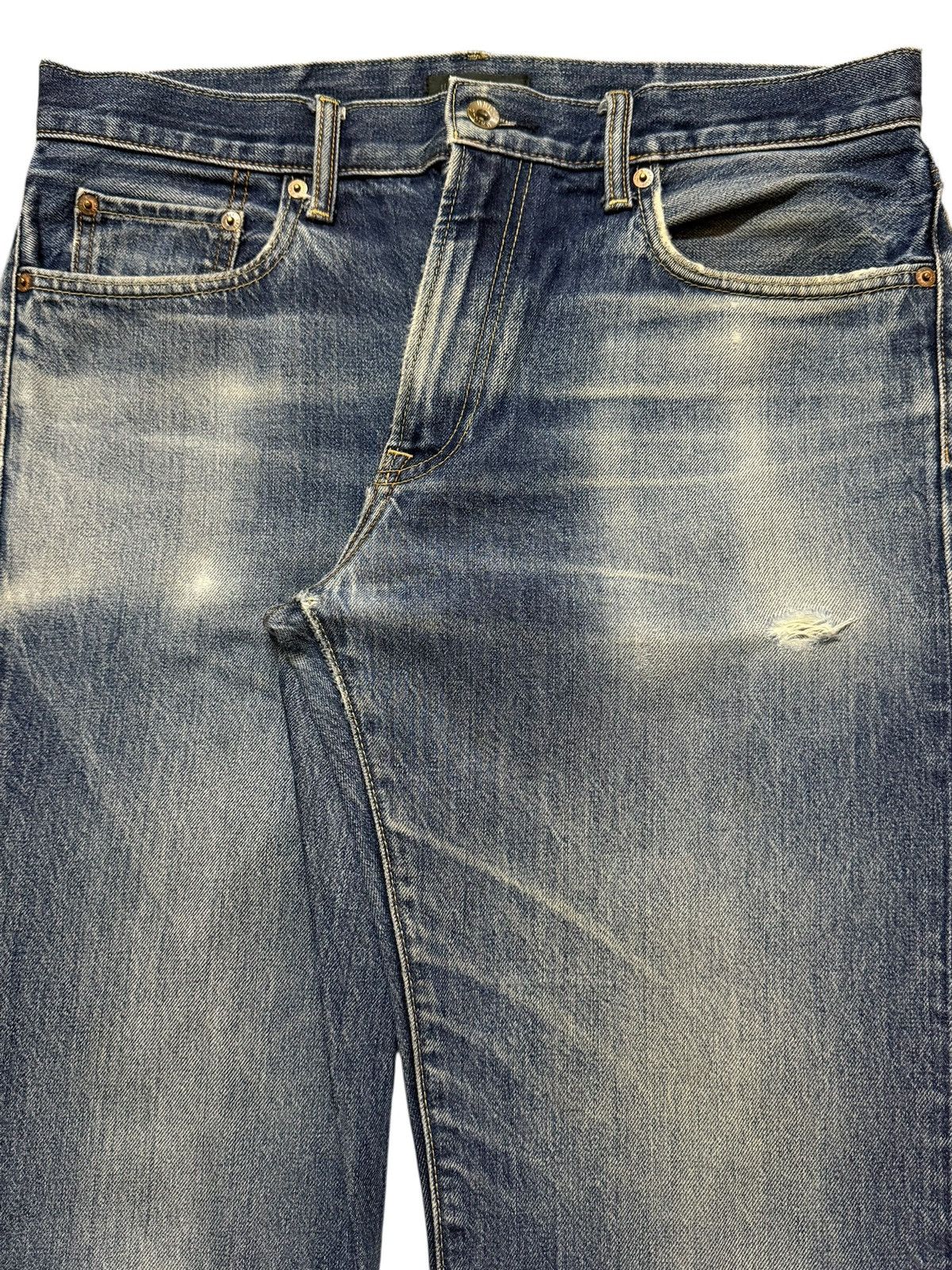 Uniqlo Vintage Y2K Japanese Uniqlo Blue Faded Wash Regular Fits Size US 33 - 3 Thumbnail