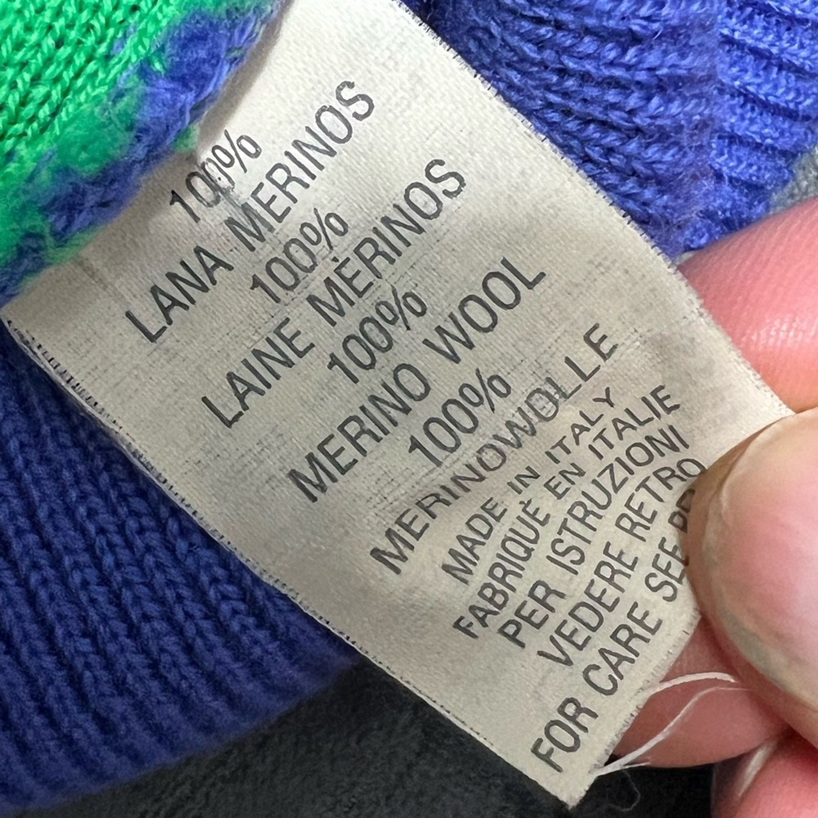Gianni Valentino Gianni Style Abstract VTG Luxury Knit Sweater Made in Italy Size US L / EU 52-54 / 3 - 6 Thumbnail