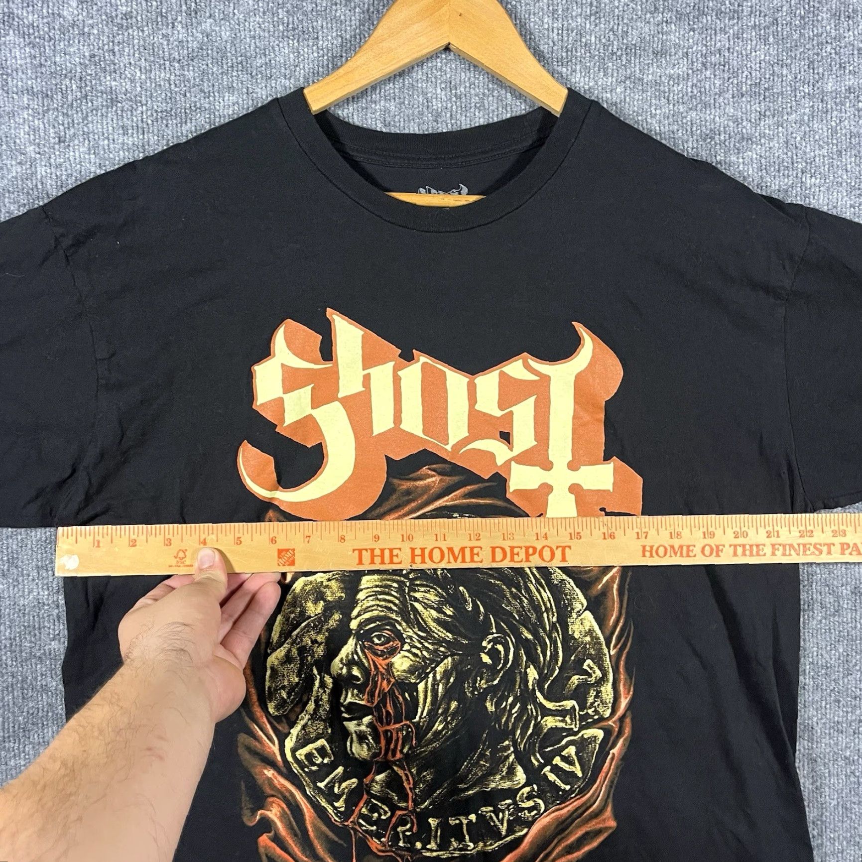 Vintage Ghost Band T-Shirt Black Size XL Graphic Print Short Sleeve Mens Size US XL / EU 56 / 4 - 4 Thumbnail