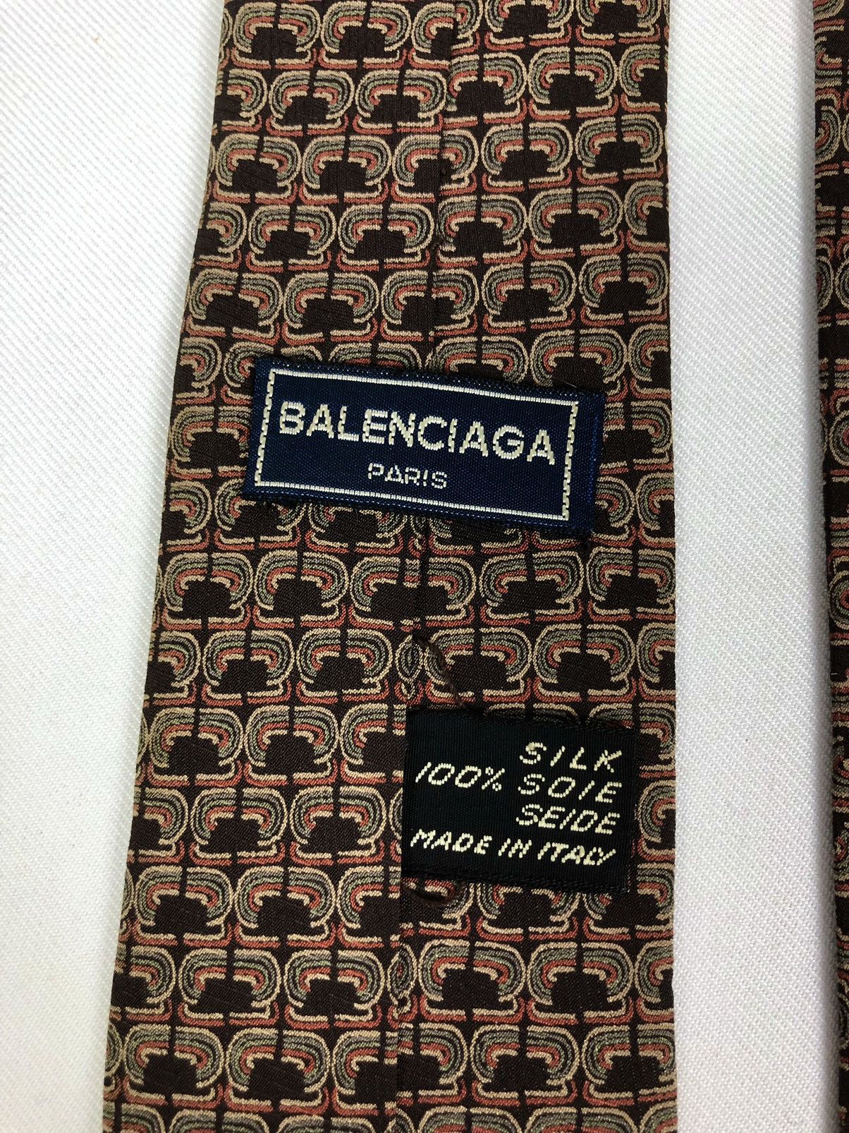 Balenciaga Rare Vintage Balenciaga Silk Tie Made in Italy Size ONE SIZE - 7 Thumbnail