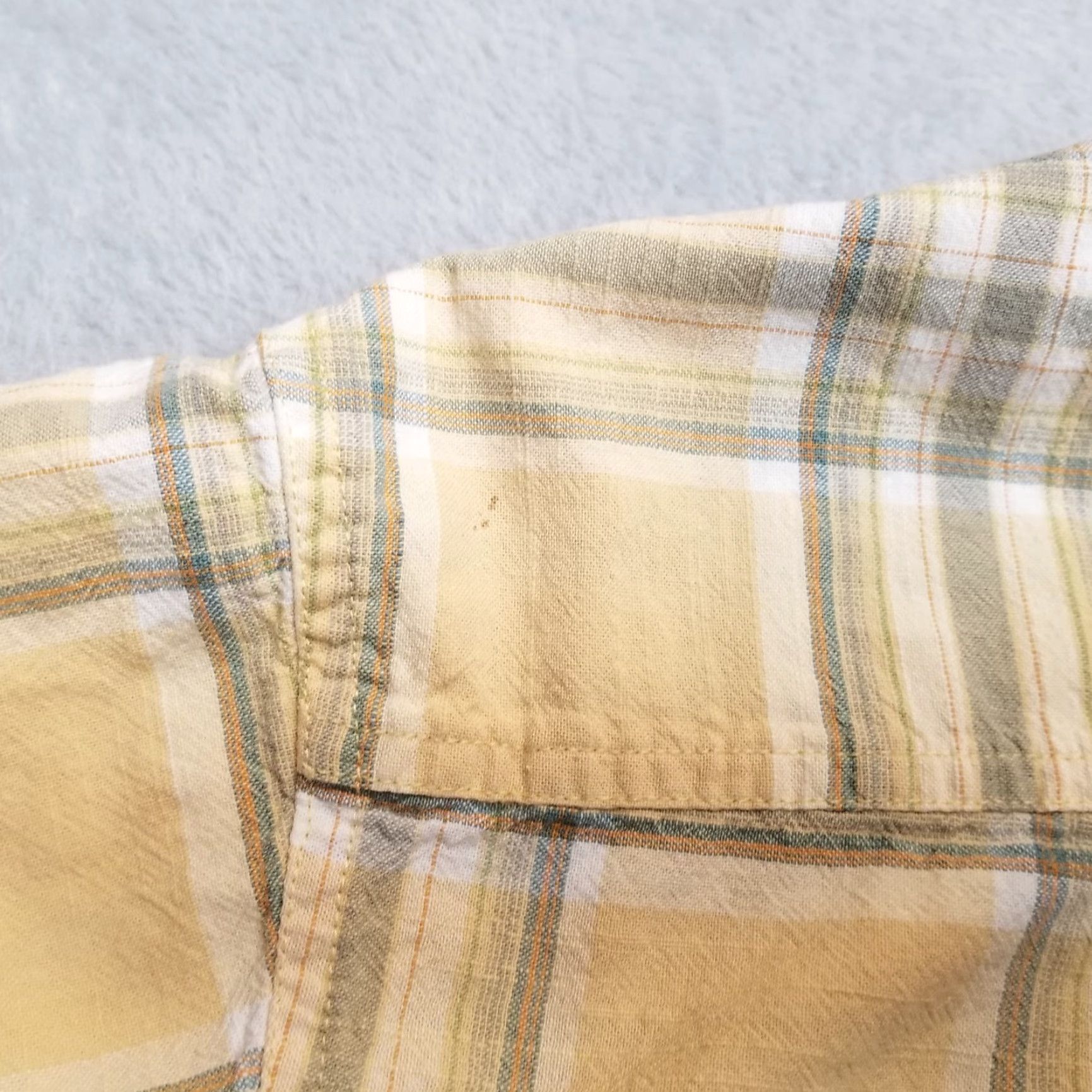 Vintage VINTAGE RedHead Shirt Mens L Beige Plaid 100% Cotton Short Sleeve Casual Outdoor Size US L / EU 52-54 / 3 - 7 Thumbnail