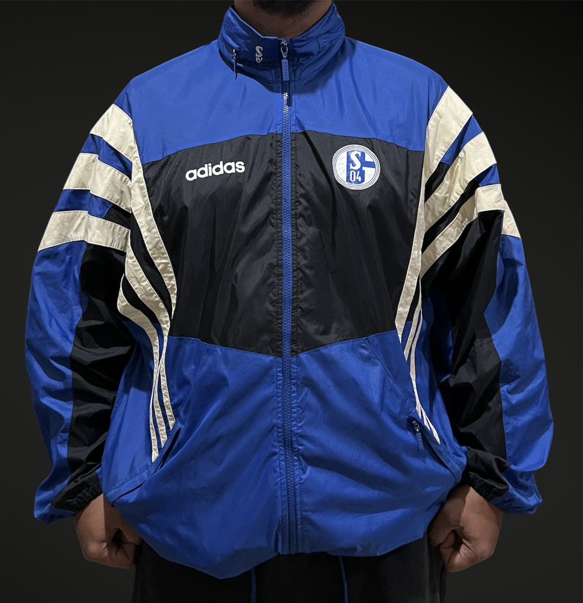 Vintage Vintage Adidas Schalke 04 FC 1996/97 Track Jacket Size US XL / EU 56 / 4 - 1 Thumbnail