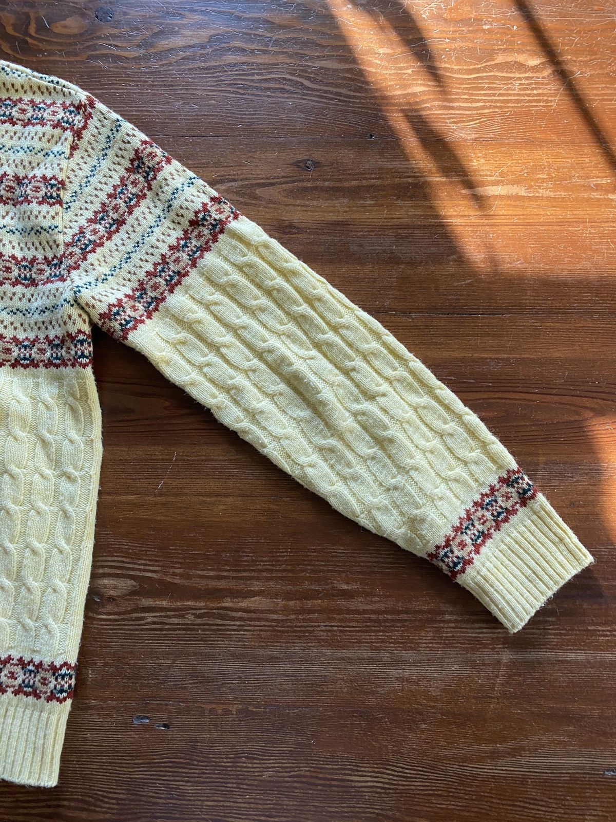 Vintage Vintage 60’s Lord Jeff Textile Pattern Cable Knit Sweater Size US XL / EU 56 / 4 - 9 Thumbnail