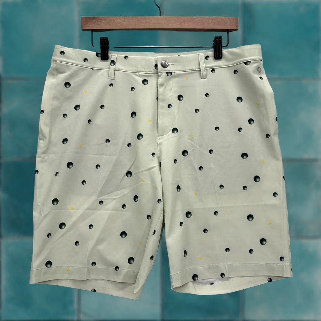 Adidas Adidas Ultimate 365 Golf Shorts Mens 35 Green Polka Dot Stretch 9" Performance Size US 35 - 1 Thumbnail