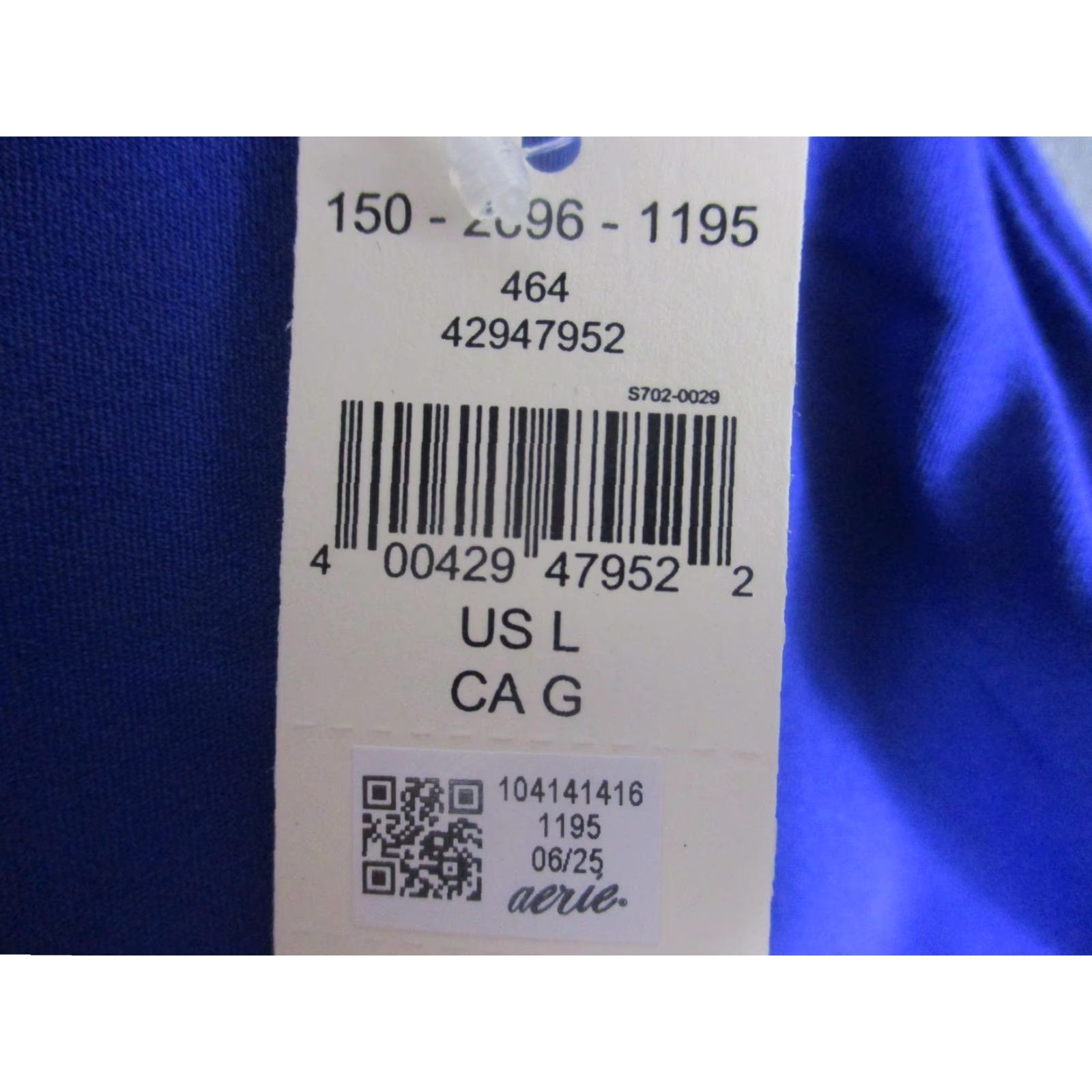 Vintage OFFLINE By Aerie Sports Bra Womens Large Blue Real Me Jersey Stretch Workout Size L / US 10 / IT 46 - 3 Thumbnail