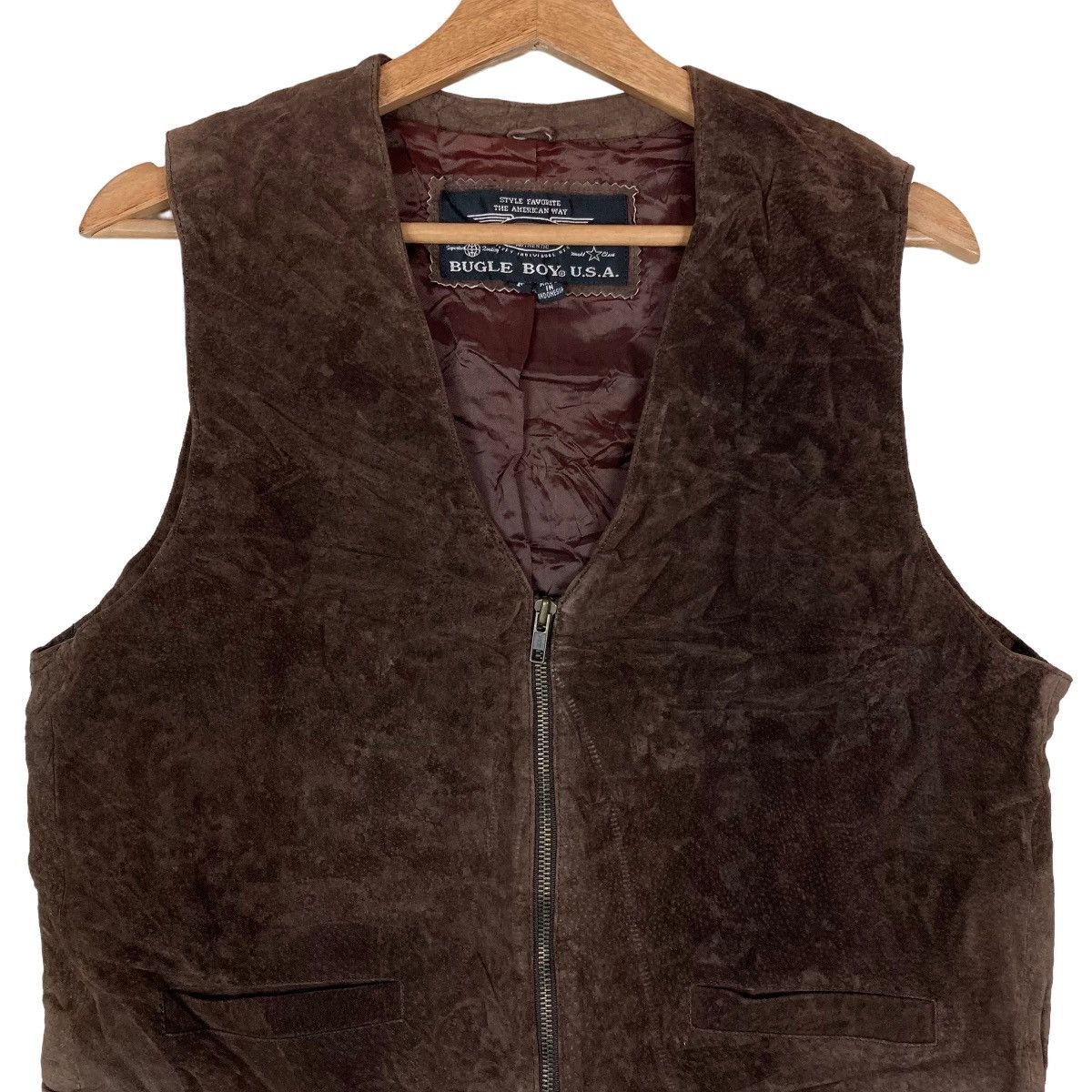 Bugle Boy Vintage Bugle Boy USA Velvet Zipper Vest Jacket Size US S / EU 44-46 / 1 - 2 Thumbnail