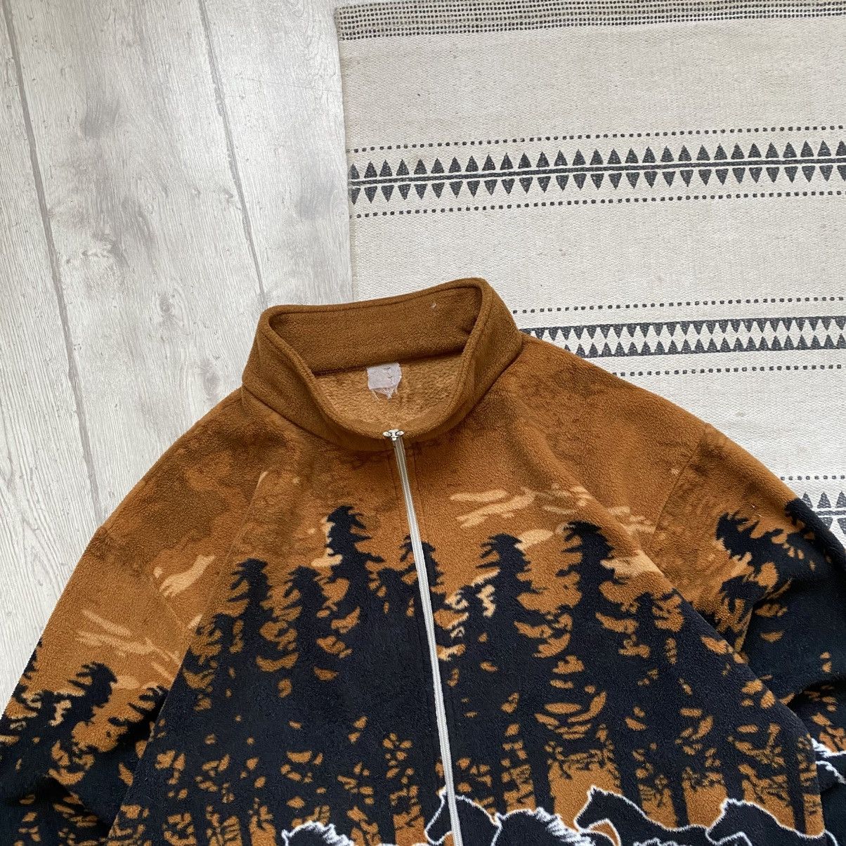 The Mountain 🐎Vintage 90's Horse Print Fleece Jacket Light Y2K polar Size US XL / EU 56 / 4 - 2 Thumbnail