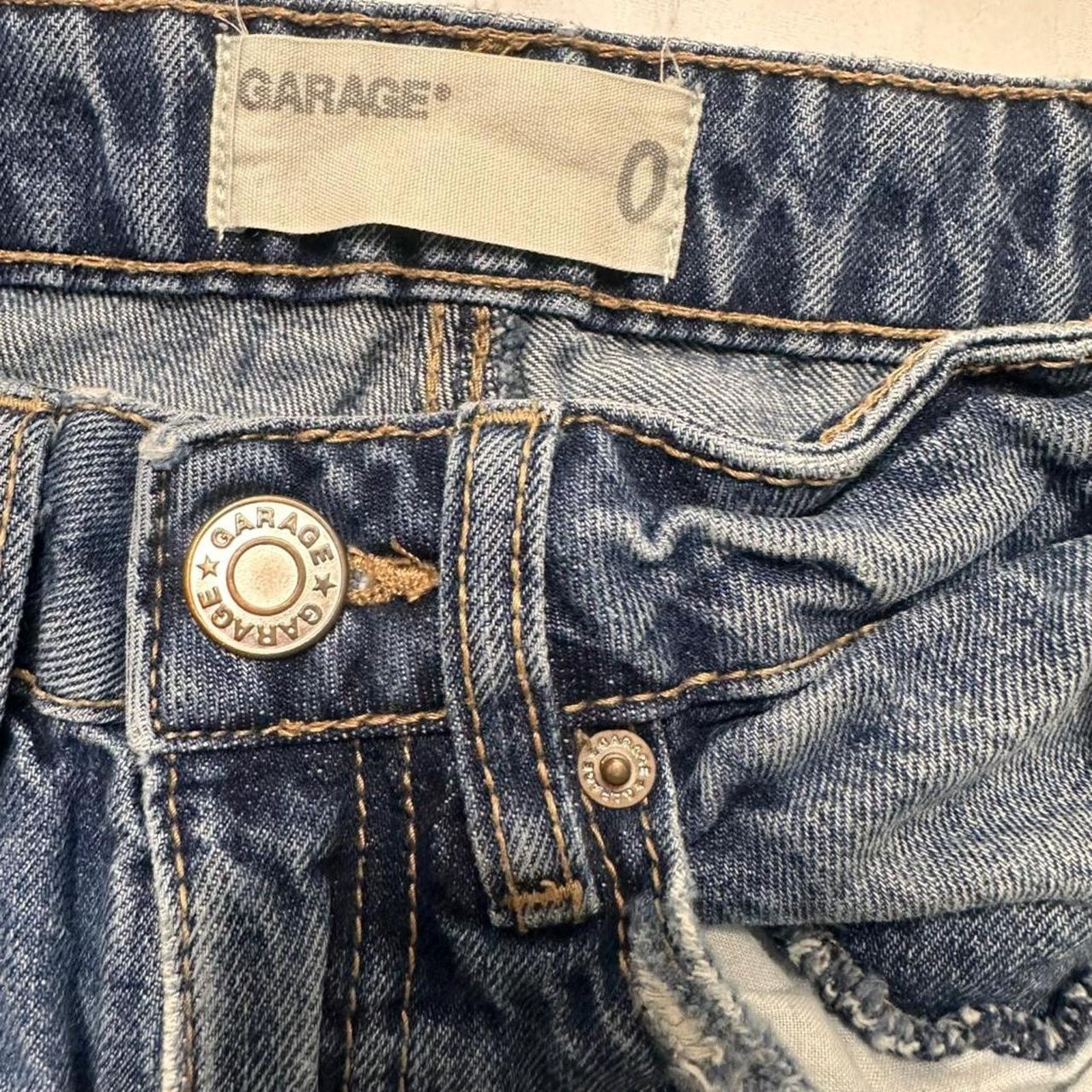 Garage Garage Size 0 Denim Distressed Jeans Straight Leg Size 25" / US 0 / IT 36 - 4 Thumbnail