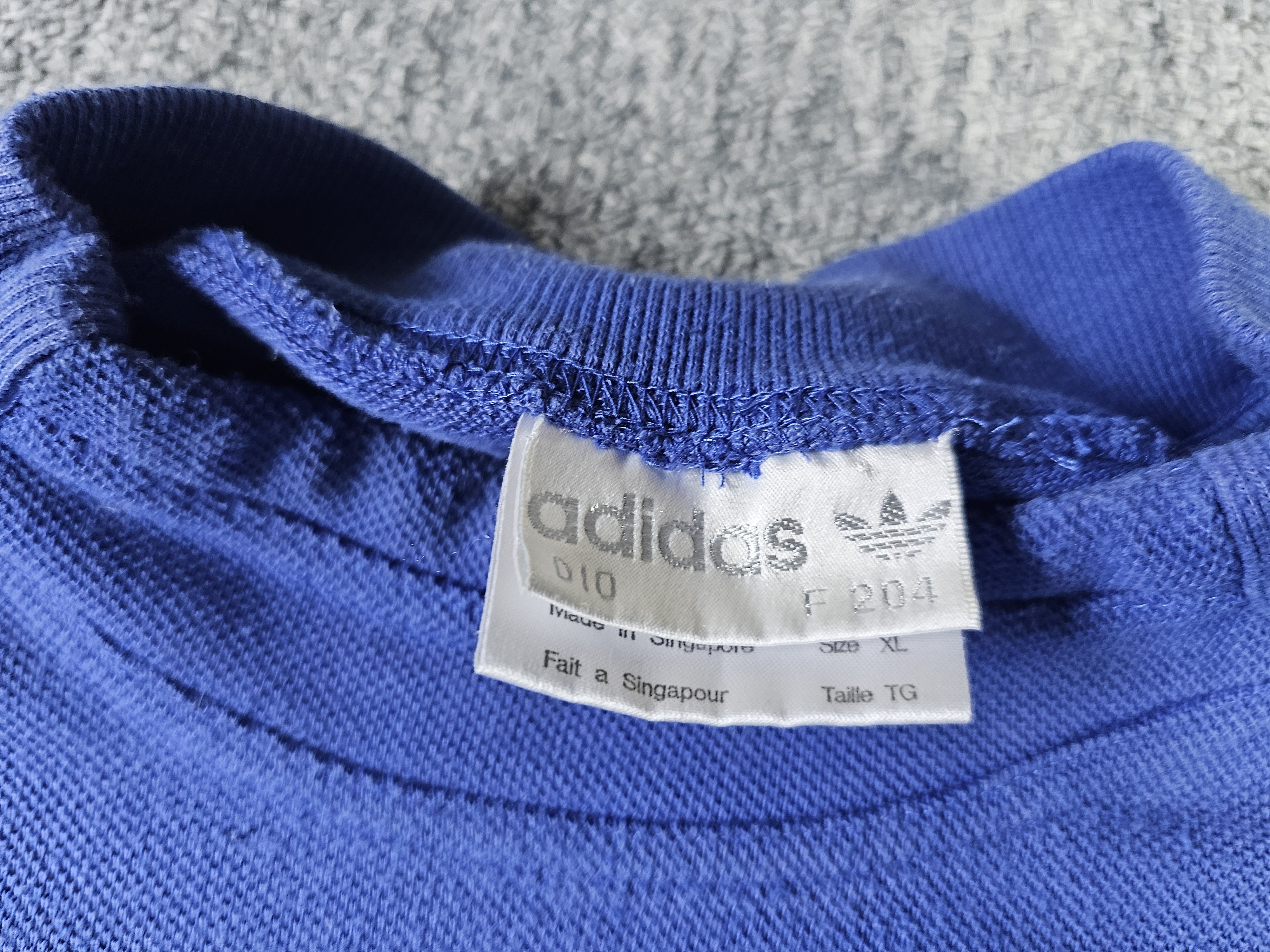 Adidas Vintage 80s Adidas Mock Neck Trefoil Sweatshirt Size US XL / EU 56 / 4 - 4 Thumbnail
