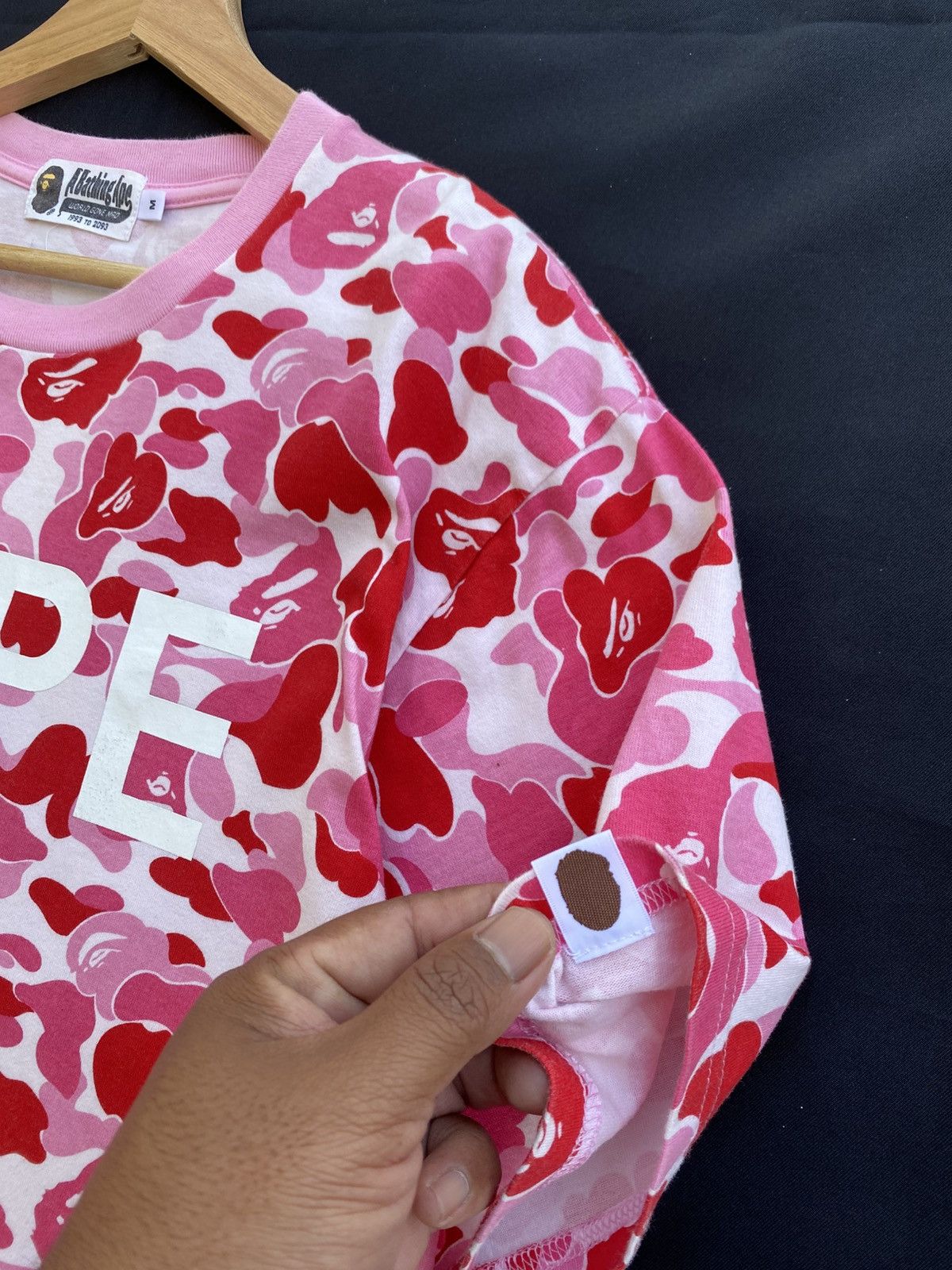 Bape Rare BAPE ABC camo pink ape head logo T-shirt A Bathing Ape Size US M / EU 48-50 / 2 - 14 Thumbnail