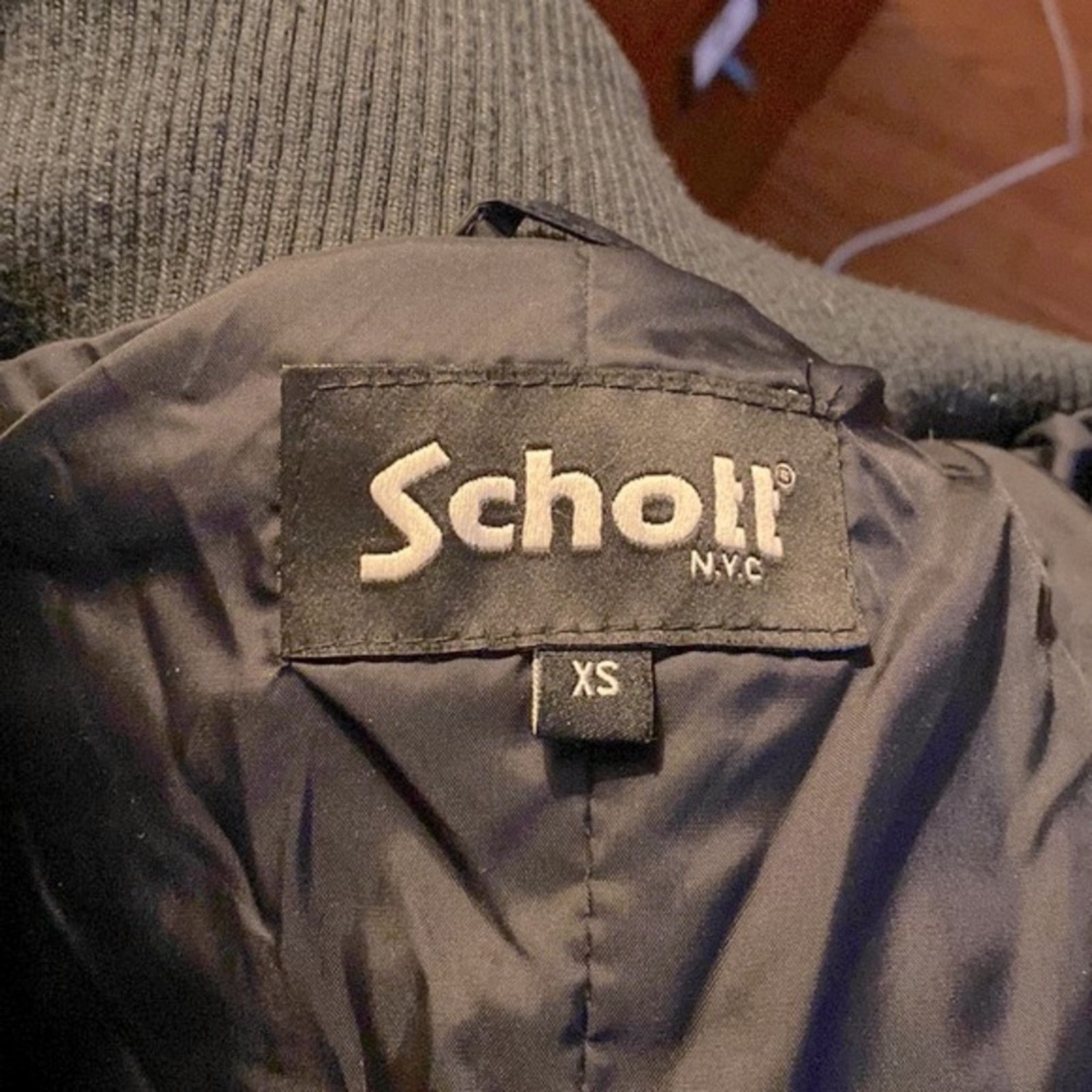 Schott Schott NYC Women’s XS Blk Quilted Nylon Leather Moto Jacket Size XS / US 0-2 / IT 36-38 - 6 Thumbnail
