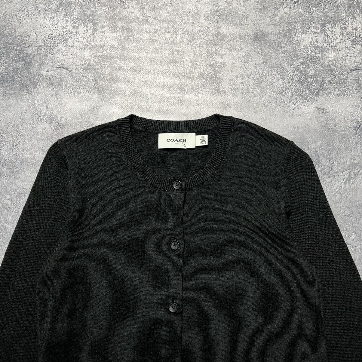Coach Coach Black Cardigan Sweater Luxury Designer Size XXS / US 00 / IT 34 - 2 Thumbnail
