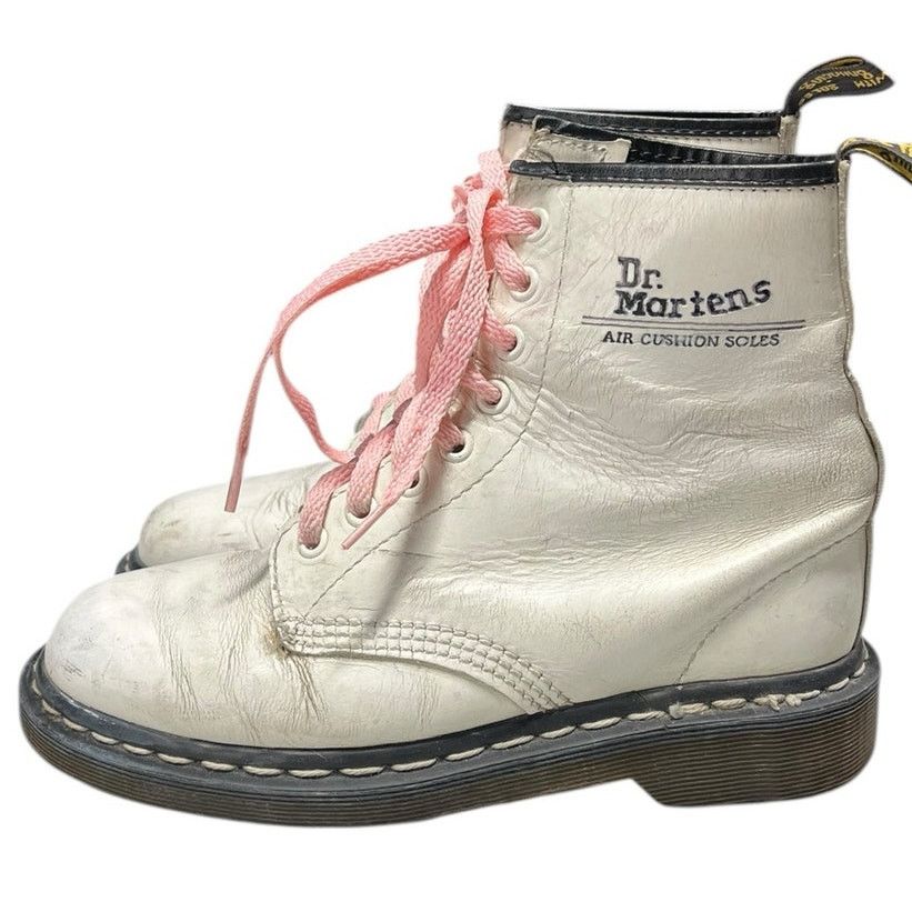 Dr. Martens Vintage Womens Dr. Martens 1460 Combat Boots Size 6 White Size US 6 / IT 36 - 1 Thumbnail