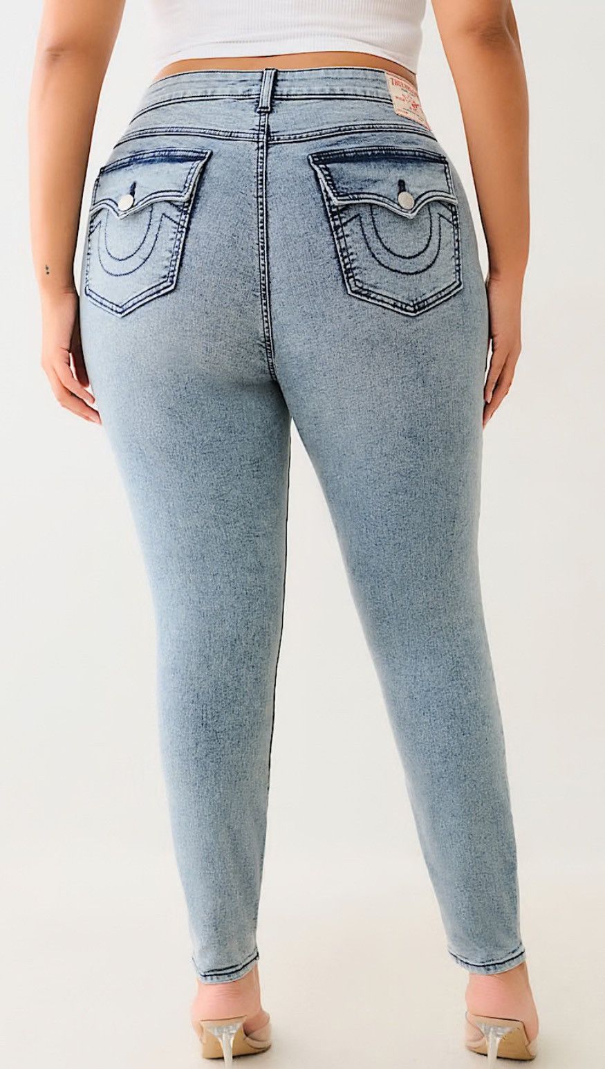True Religion PLUS JENNIE HIGH RISE CURVY SKINNY JEAN Size 42" / US 20 - 2 Thumbnail