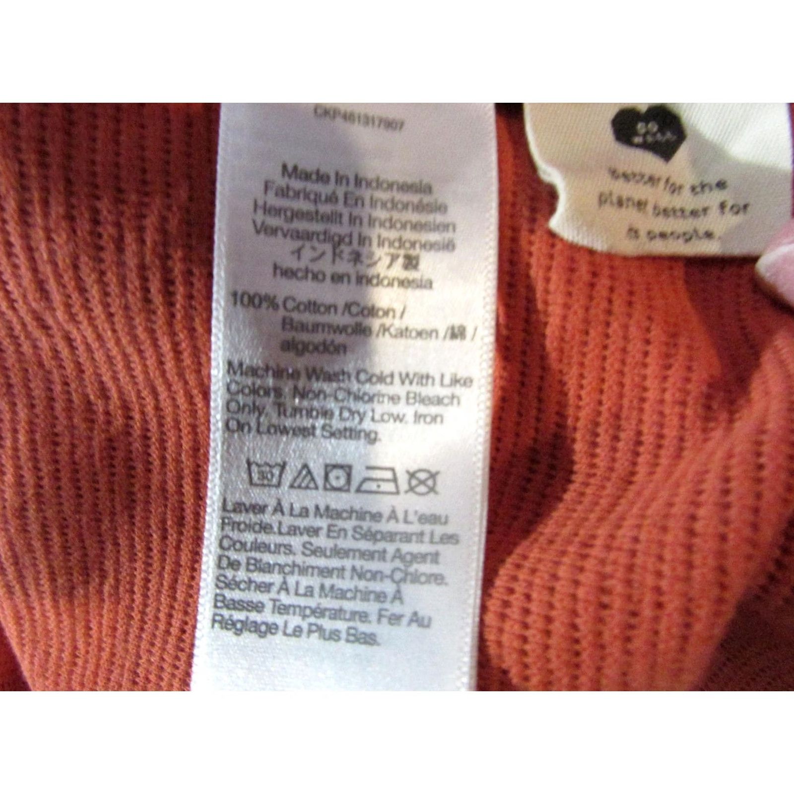 Madewell Madewell Orange V-Neck Cropped Ribbed Cotton Knit Tank Top Womens Small Size S / US 4 / IT 40 - 4 Thumbnail