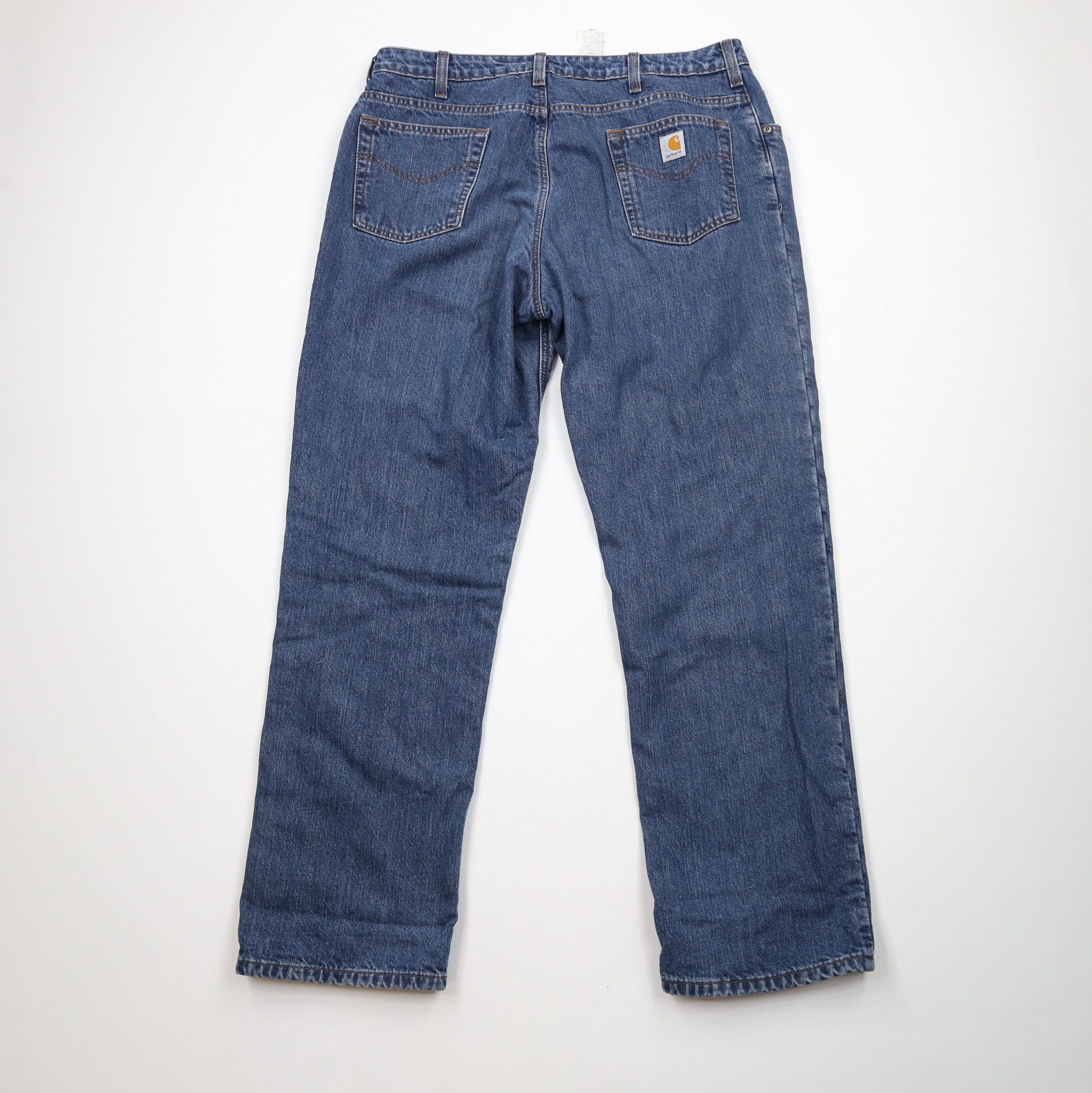 Carhartt × Vintage Vintage Carhartt Relaxed Flannel Lined Wide Leg Denim Jeans Size 38" / US 16 / IT 52 - 8 Thumbnail
