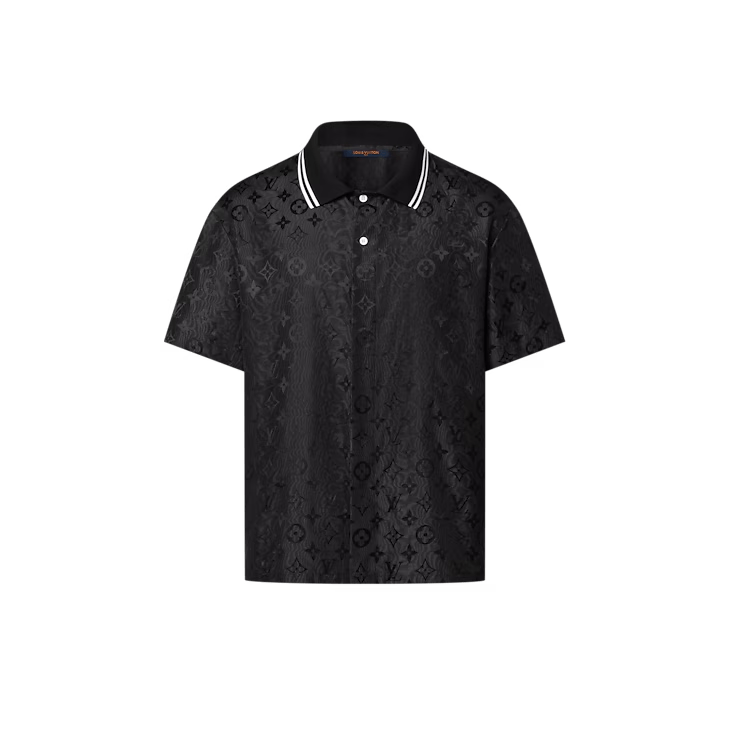 Louis Vuitton Monogram Moire Jacquard Short-Sleeved Silk Shirt Size US S / EU 44-46 / 1 - 1 Thumbnail