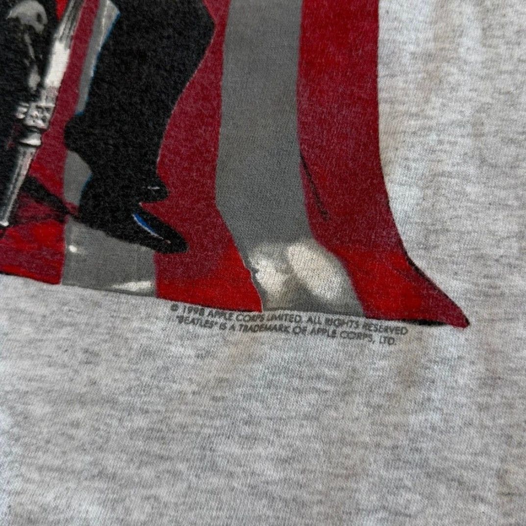 Gildan VINTAGE The Beatles Apple Corps T-Shirt XL Double-Sided USA Flag Gray 90s Band Music Rock Mens Size US XL / EU 56 / 4 - 3 Thumbnail