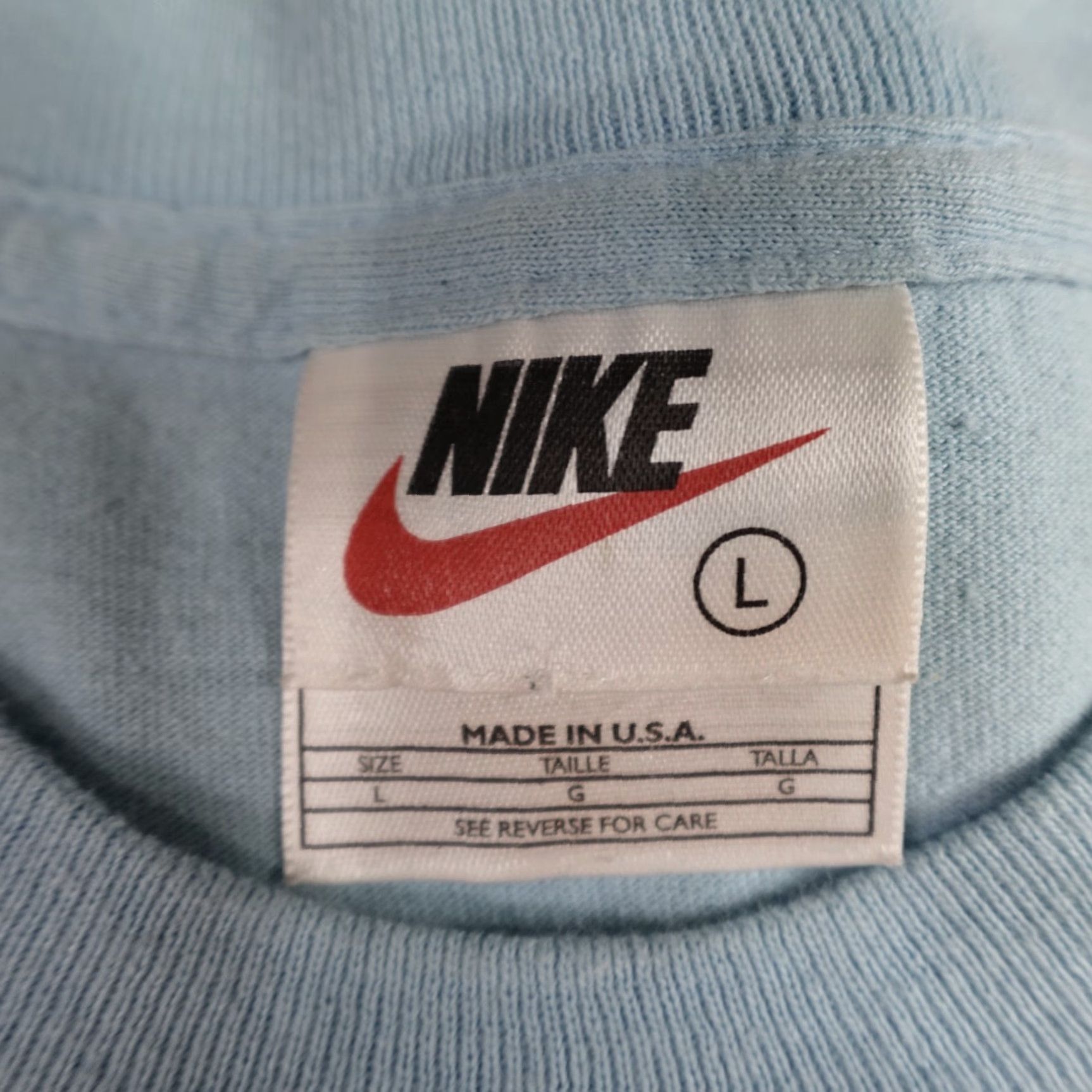 Nike VINTAGE Nike Shirt Women L Blue Double Sided Center Swoosh Back Feminist Size L / US 10 / IT 46 - 3 Thumbnail