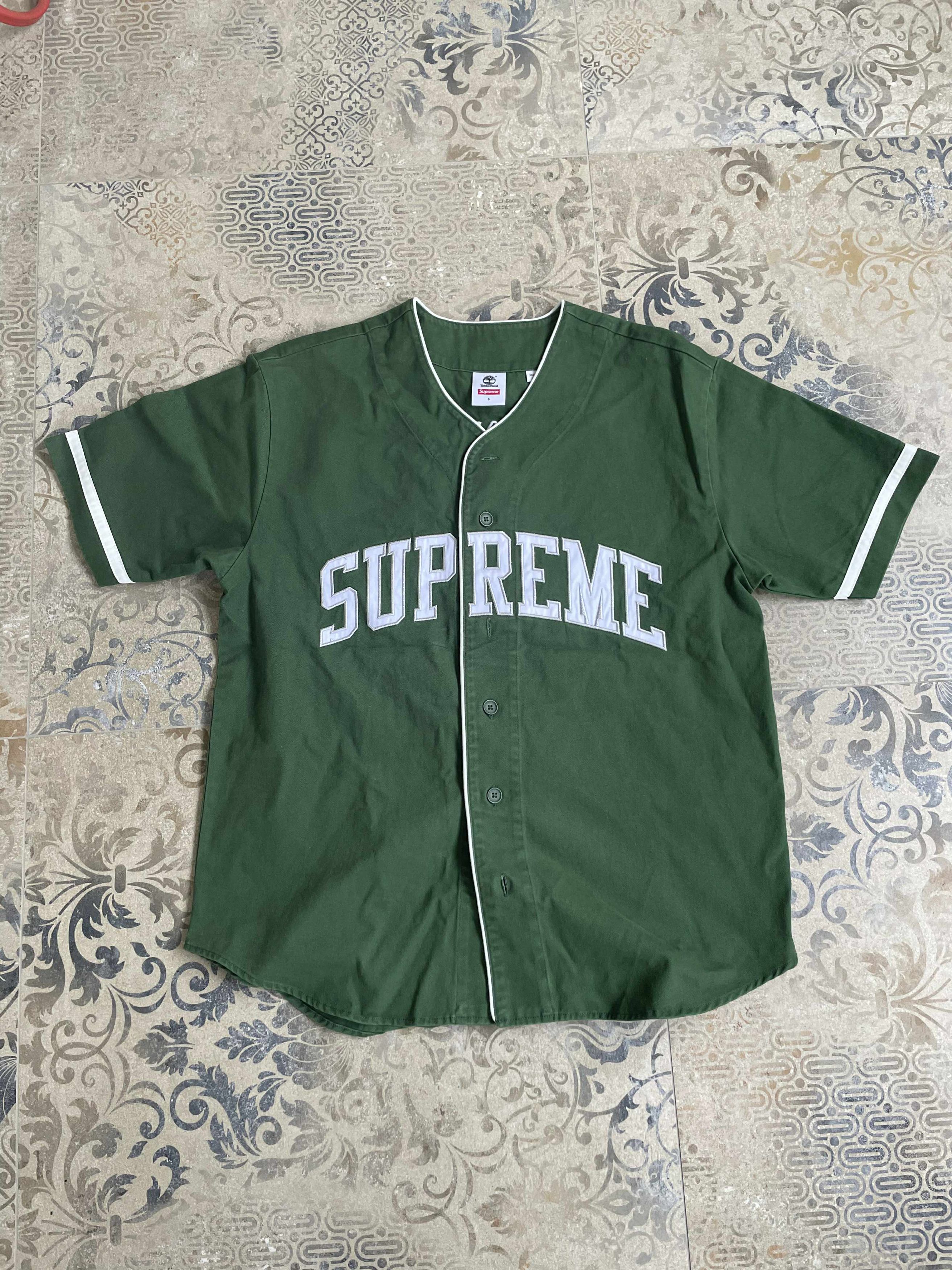 Supreme Supreme x Timberland Basketball Shirt Green Mens S Size US S / EU 44-46 / 1 - 2 Thumbnail