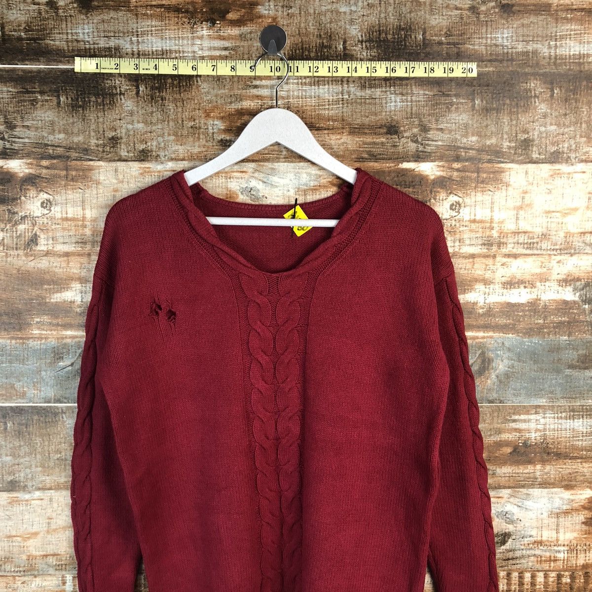 Homespun Knitwear × Japanese Brand Japanese Brand vintage ripped Red Knitwear #A1780 Size M / US 6-8 / IT 42-44 - 2 Thumbnail