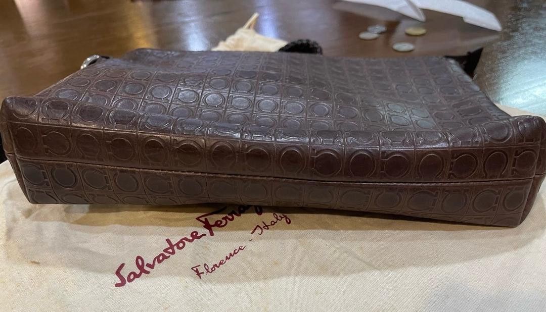 Designer SALVATORE FERRAGAMO MEN'S MONOGRAM CLUTCH BAG Size ONE SIZE - 5 Thumbnail