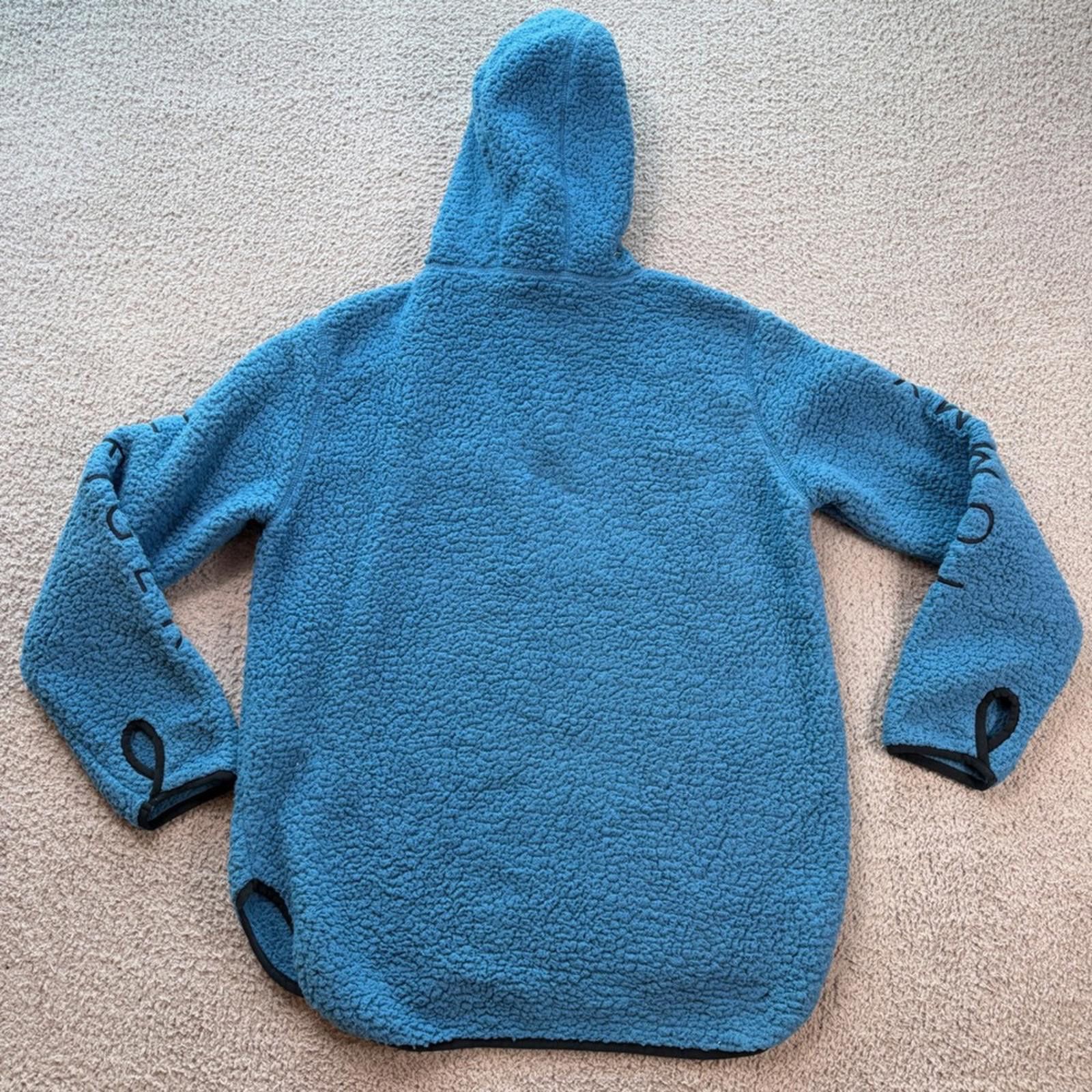 Tommy Hilfiger Tommy Hilfiger Womens Blue Sherpa Fleece Half Zip Hoodie M Size M / US 6-8 / IT 42-44 - 3 Thumbnail