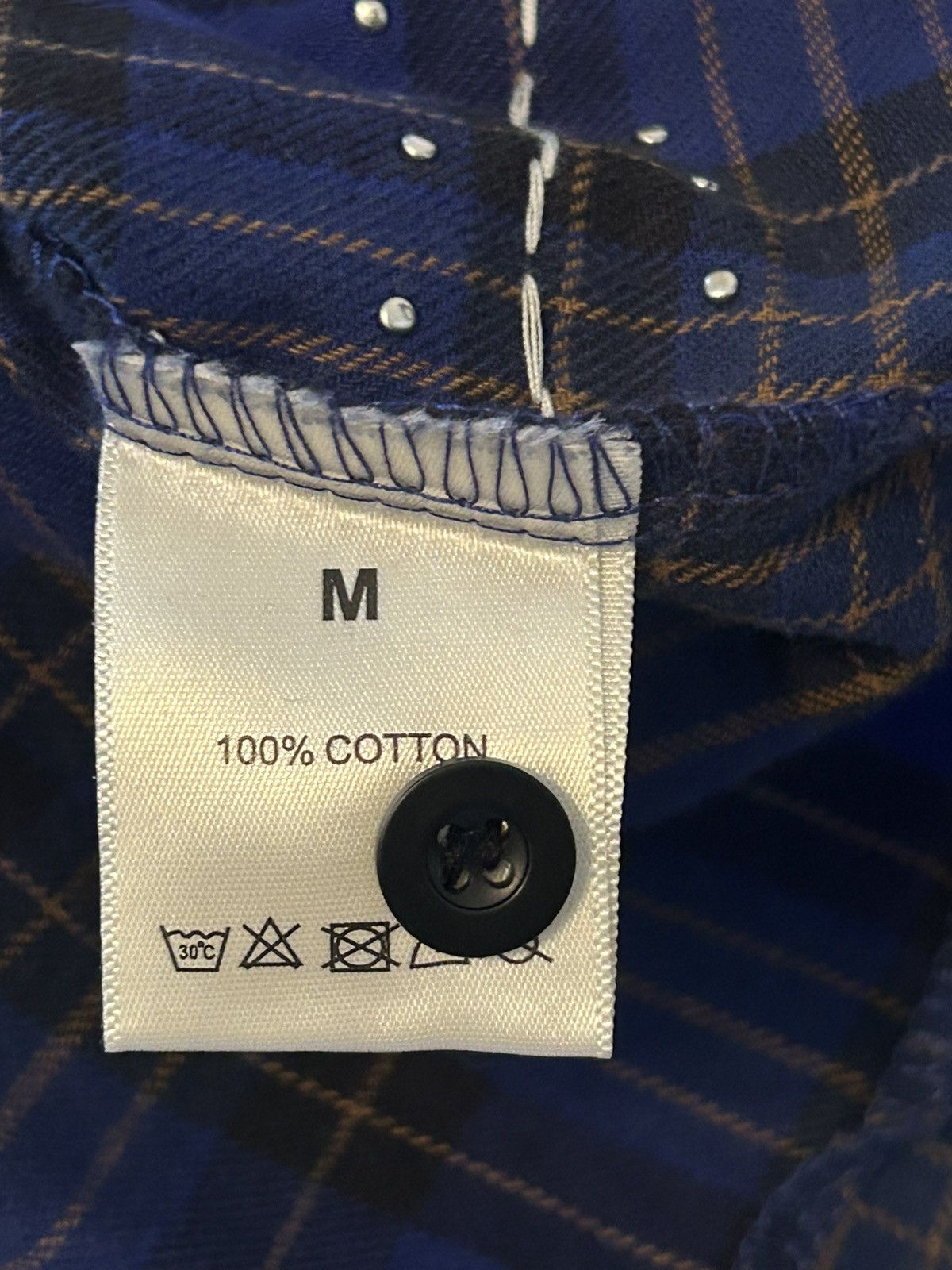 Vale Vale blue flannel , with rhinestone Size US M / EU 48-50 / 2 - 16 Thumbnail