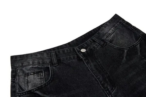 Vintage Retro punk casual loose wide-leg washed distressed jeans Size US 32 / EU 48 - 3 Thumbnail