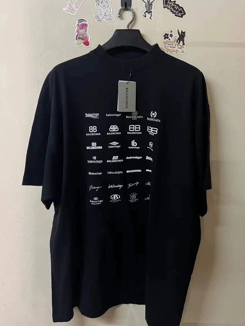 Balenciaga Balenciaga Full-printed logo short sleeve Size US XXL / EU 58 / 5 - 1 Thumbnail