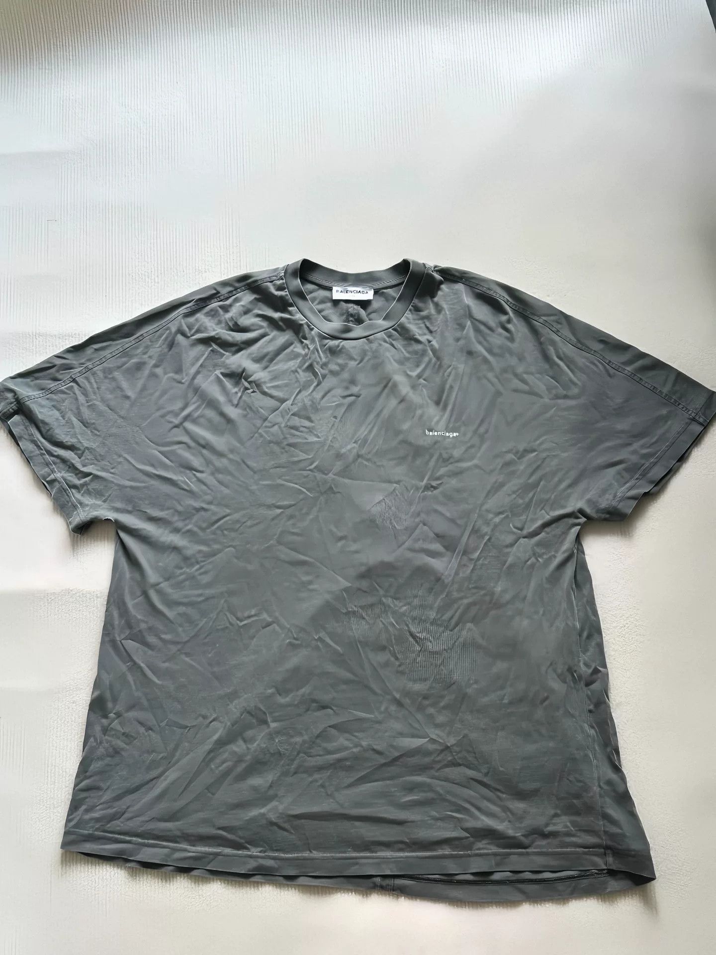 Balenciaga Balenciaga Washed Black Logo T-shirt Size US L / EU 52-54 / 3 - 1 Thumbnail