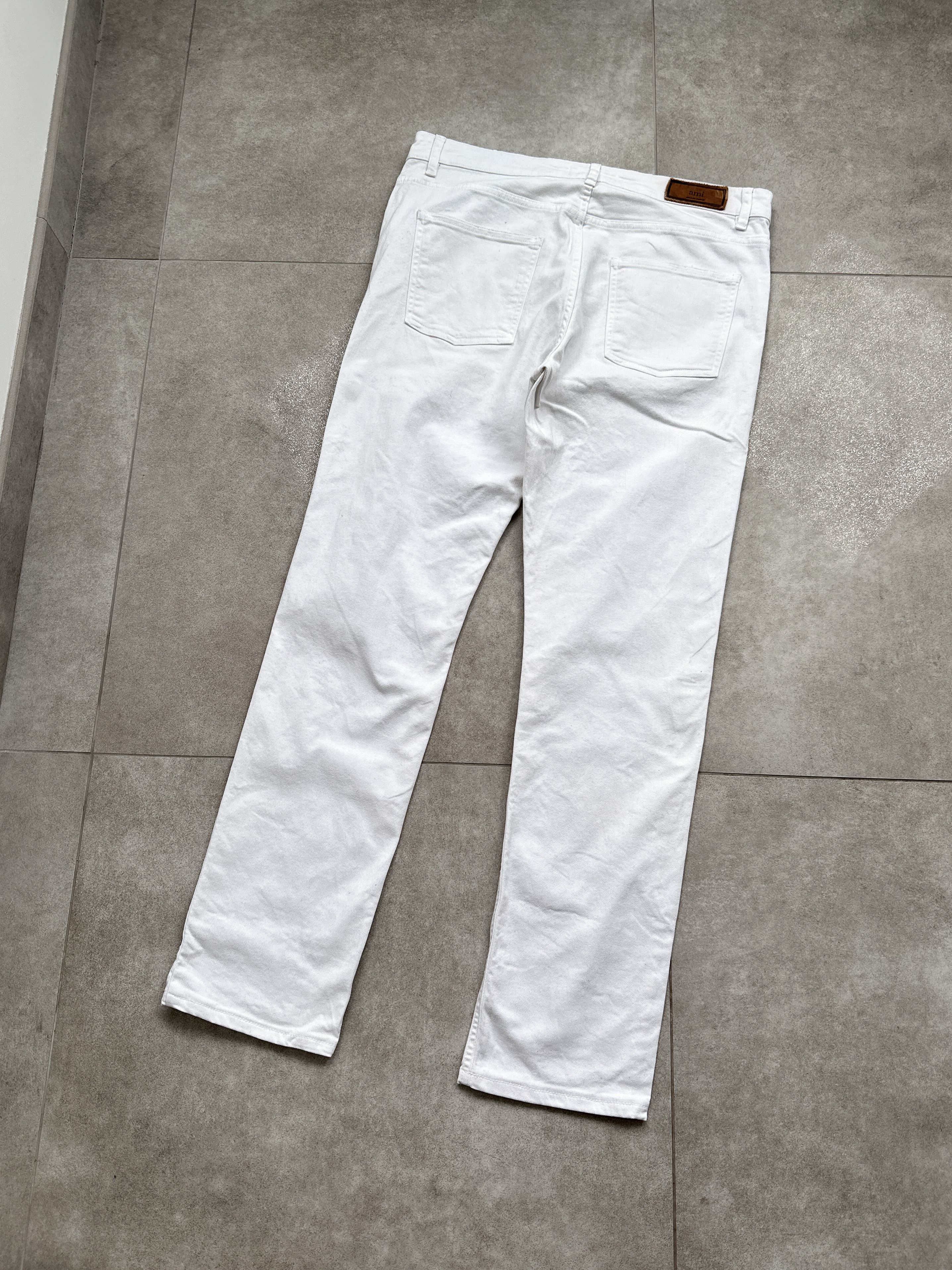 AMI AMI White Denim Pants Jeans Size US 34 / EU 50 - 5 Thumbnail