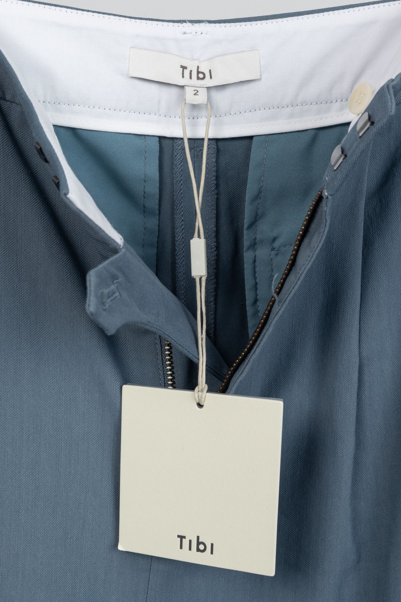 Tibi Tibi Stella Blue Grey Fluid Suiting Pant Size 26" / US 2 / IT 38 - 8 Thumbnail