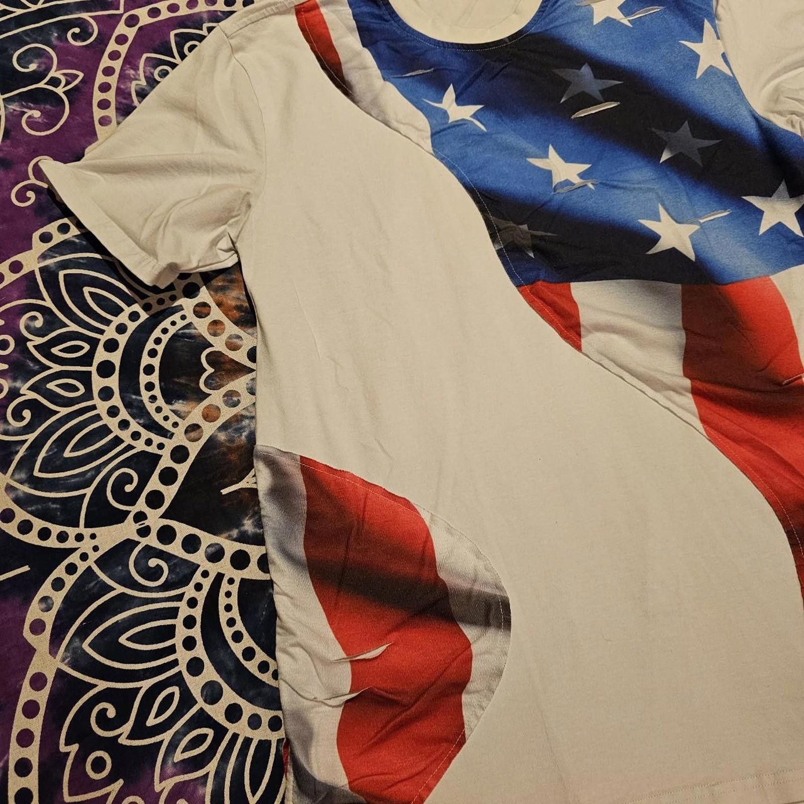 Hudson Hudson Men's Red White and Blue America T-shirt Size US S / EU 44-46 / 1 - 3 Thumbnail