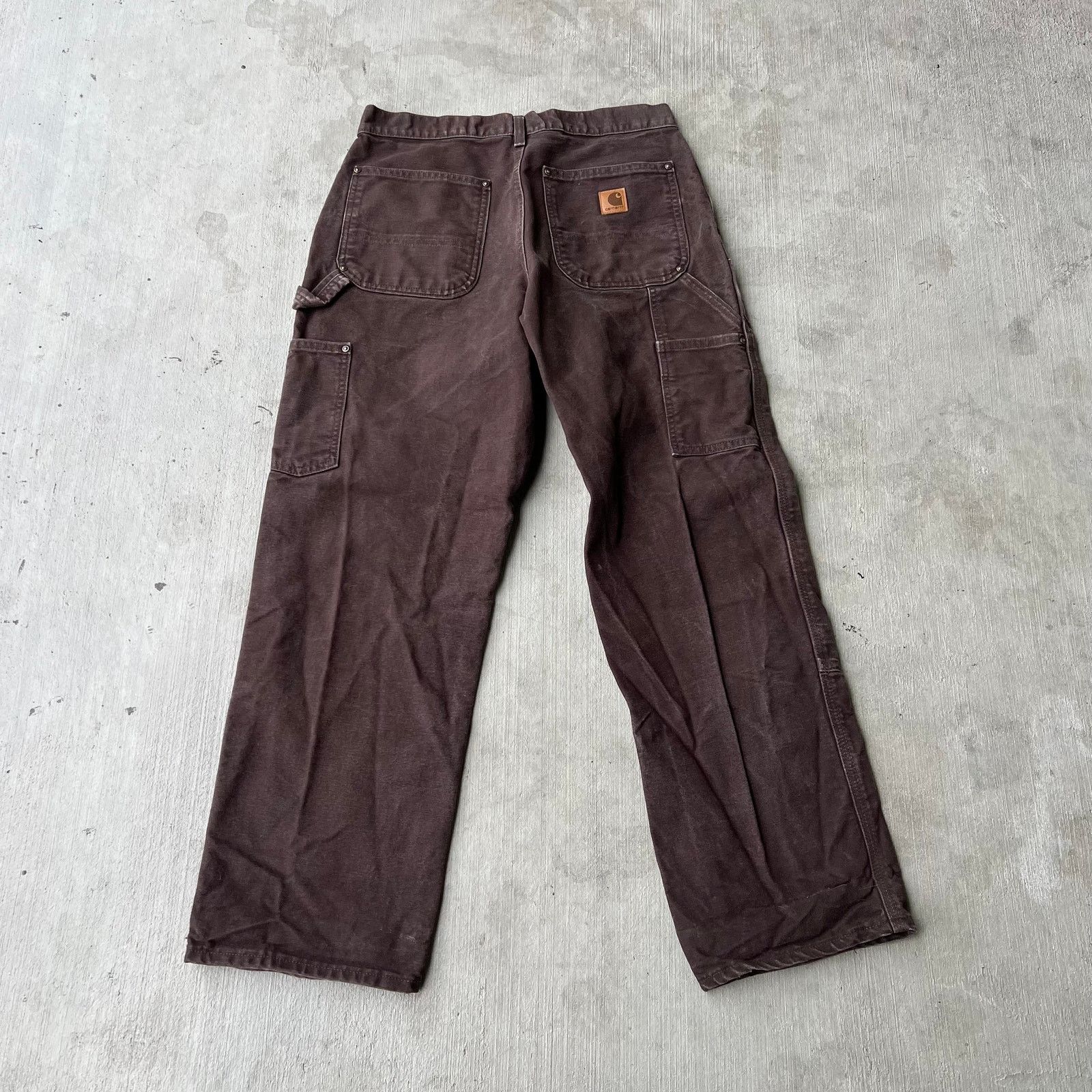 Carhartt × Vintage Carhartt brown double knee work wear carpenter pants Size US 31 - 5 Thumbnail