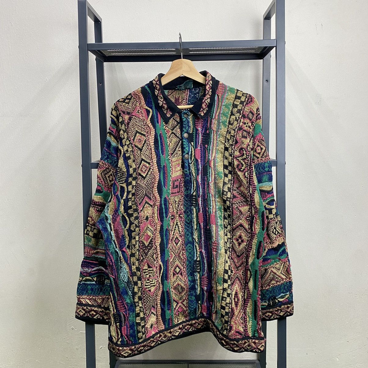 image of Vintage Coogi Half Button Up Sweater, Men's (Size XL)